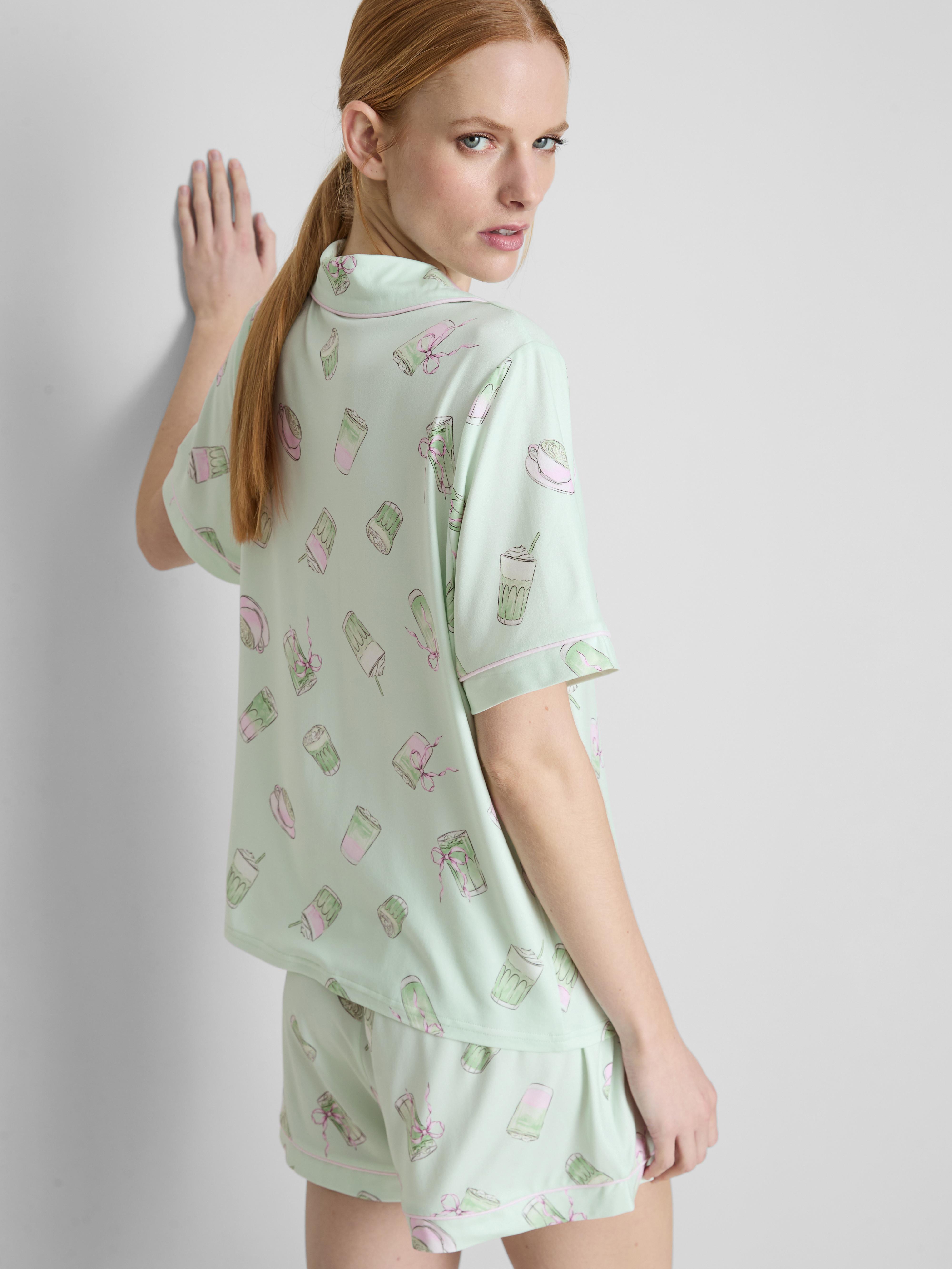 Matcha Boyfriend Shorty Pyjamas