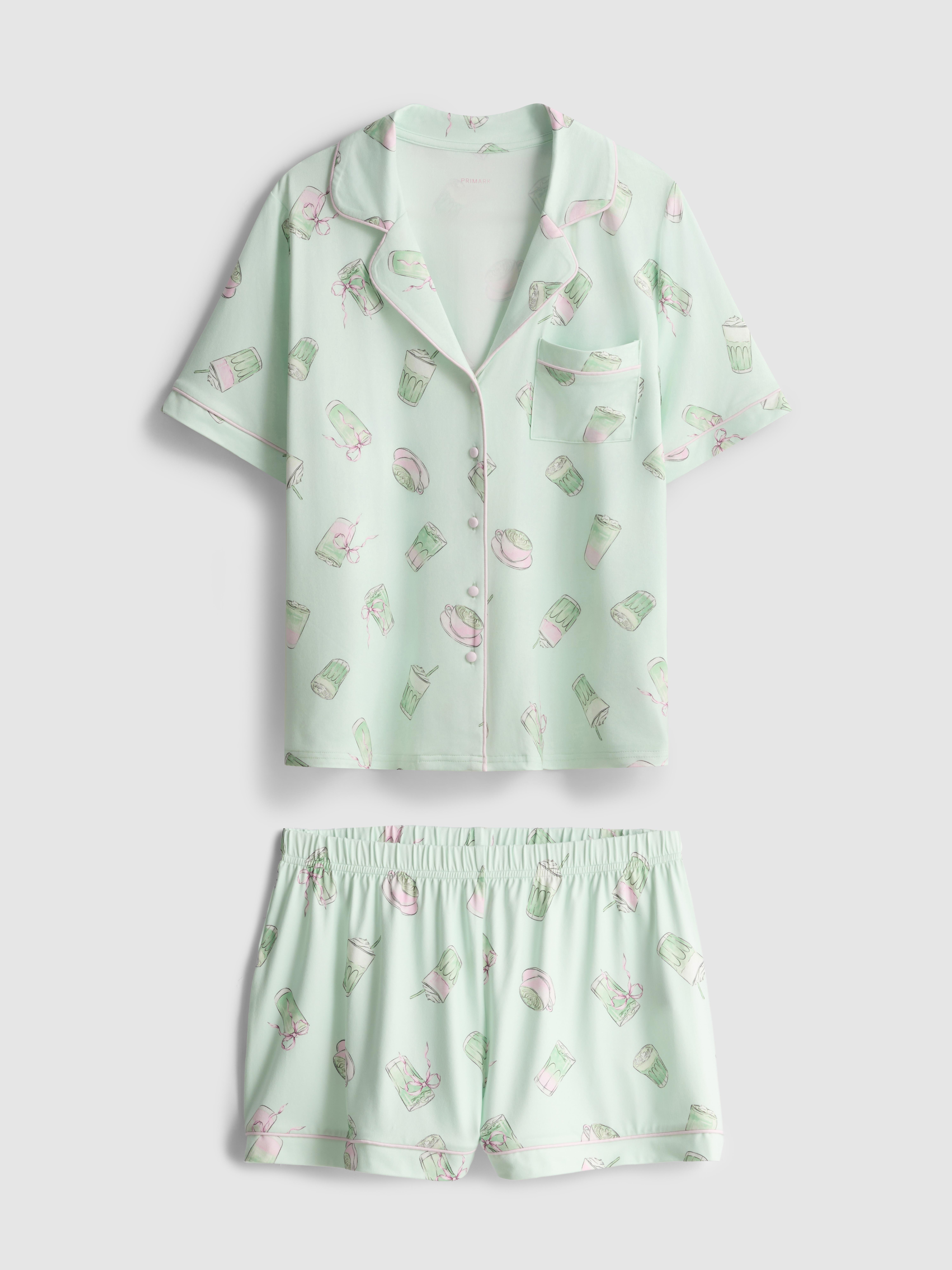 Matcha Boyfriend Shorty Pyjamas