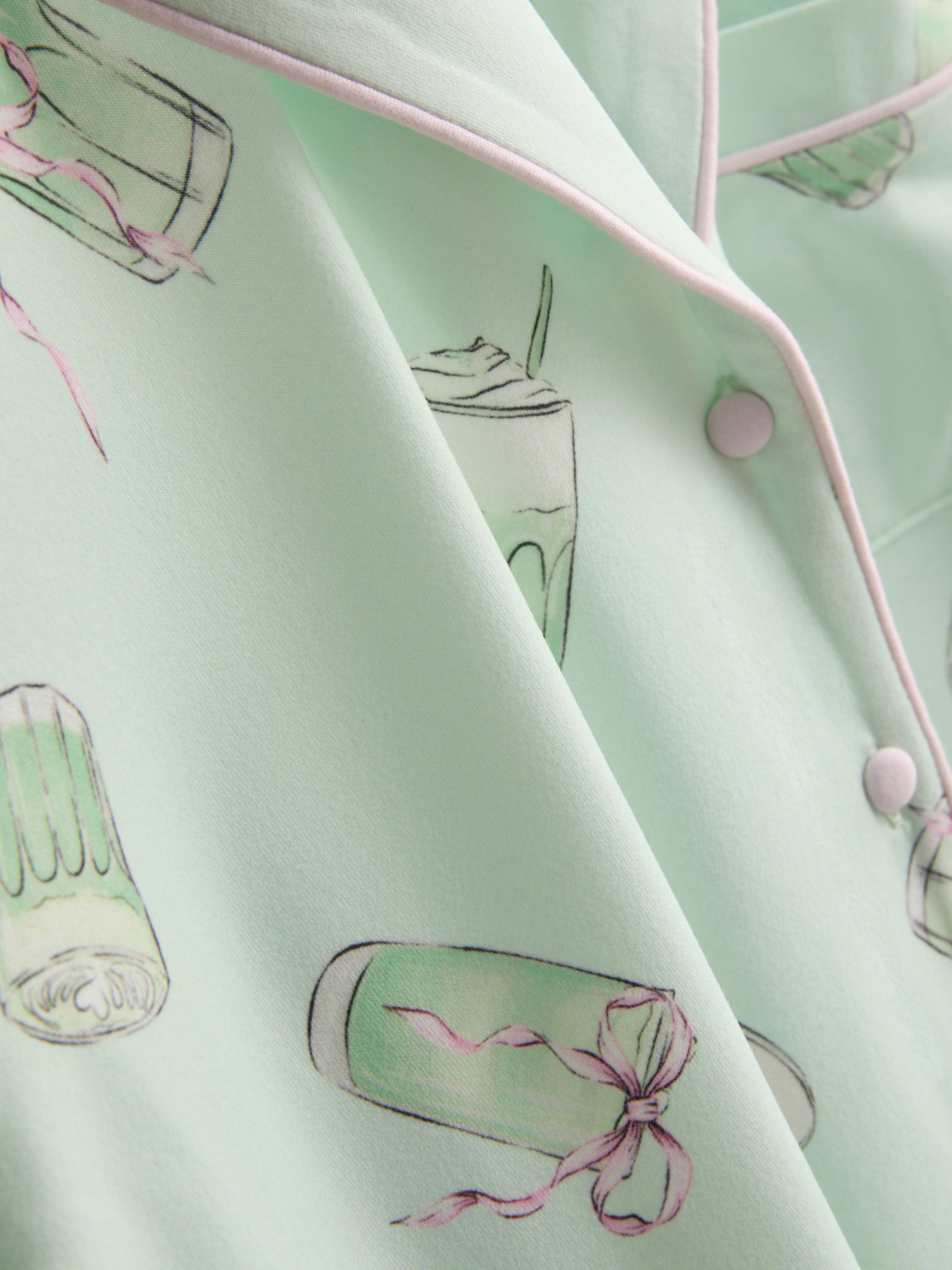 Matcha Boyfriend Shorty Pyjamas