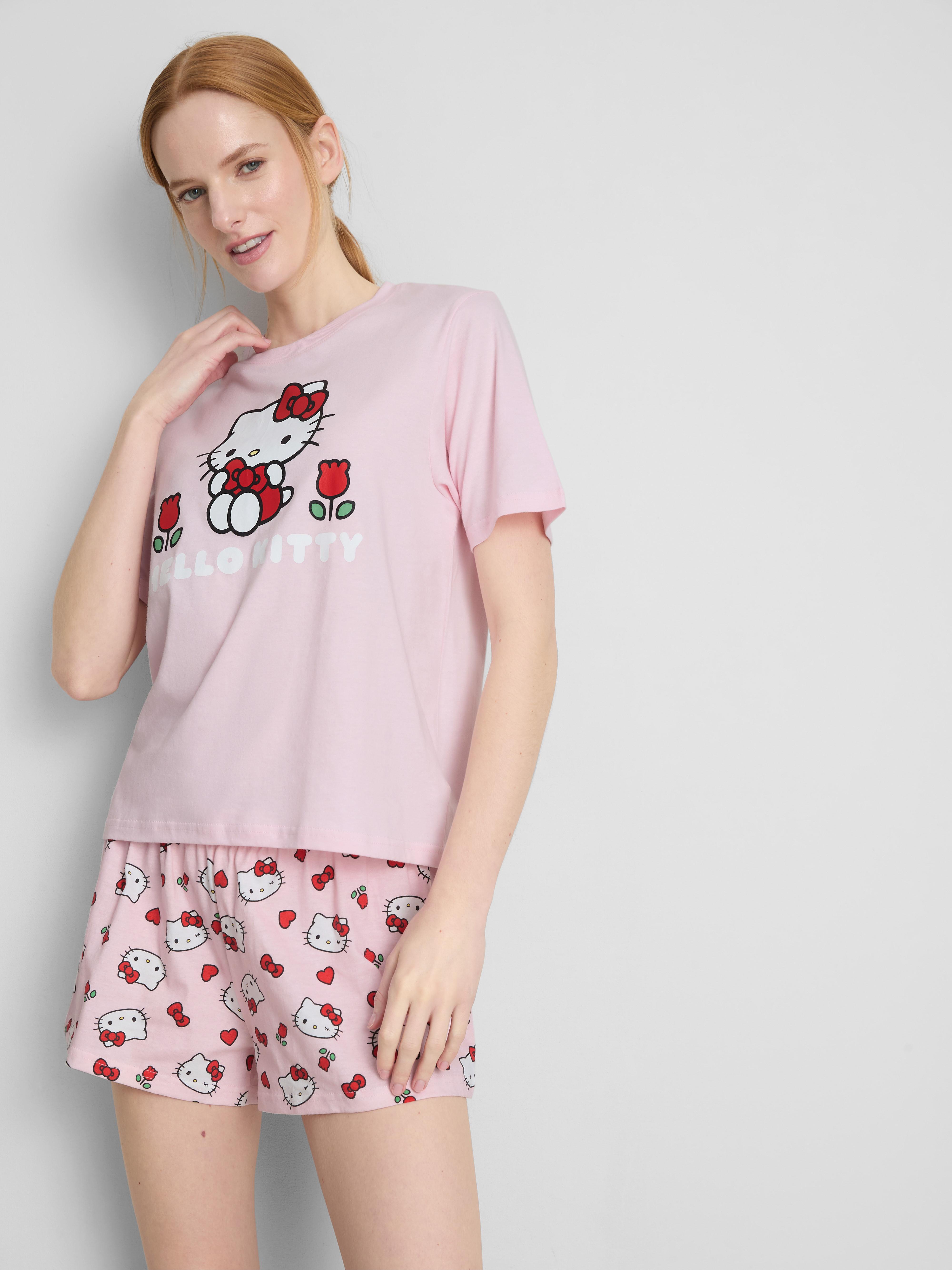 Hello Kitty rövidnadrágos pamutpizsama