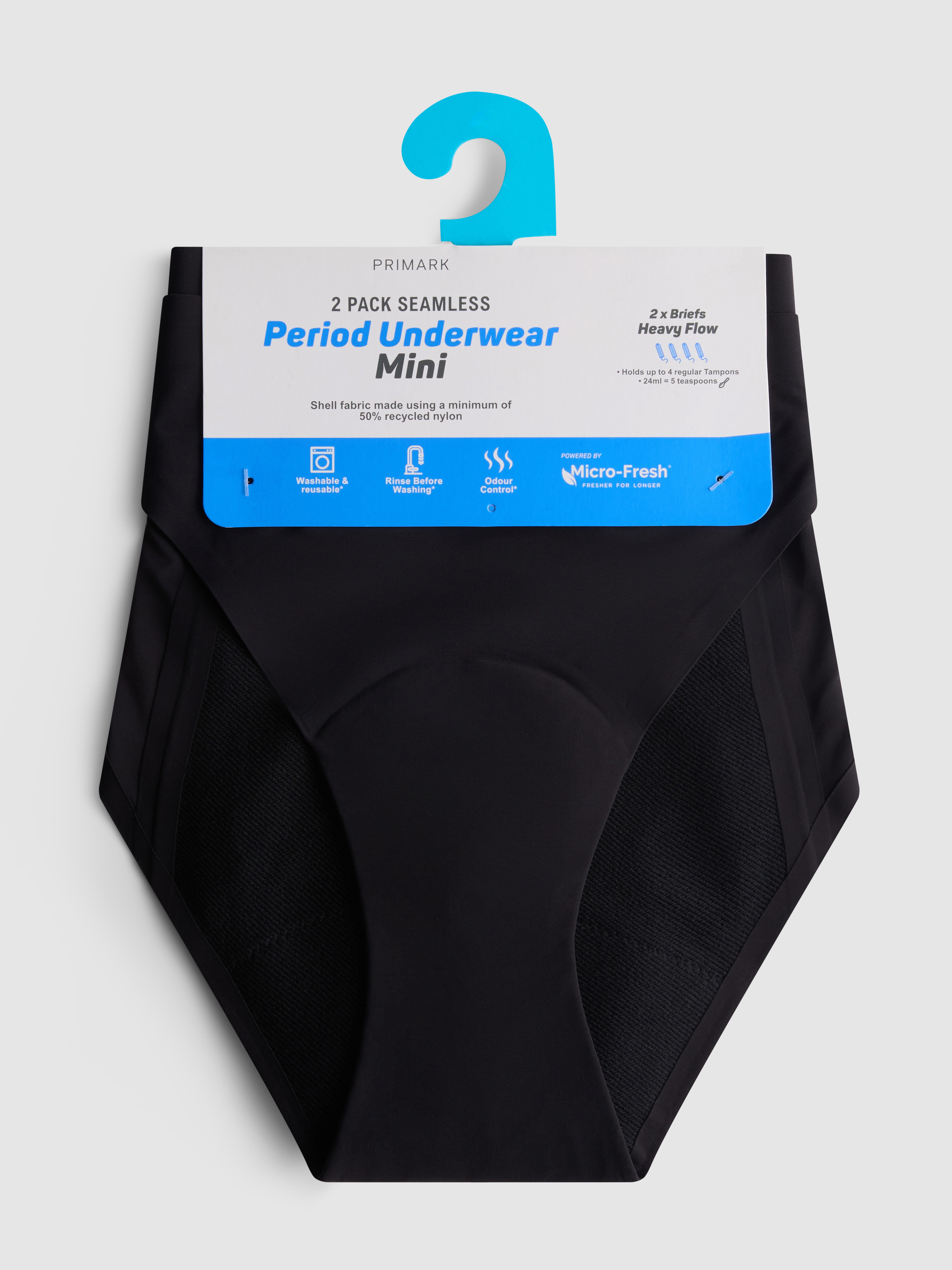 Pack de 2 braguitas menstruales para flujo abundante