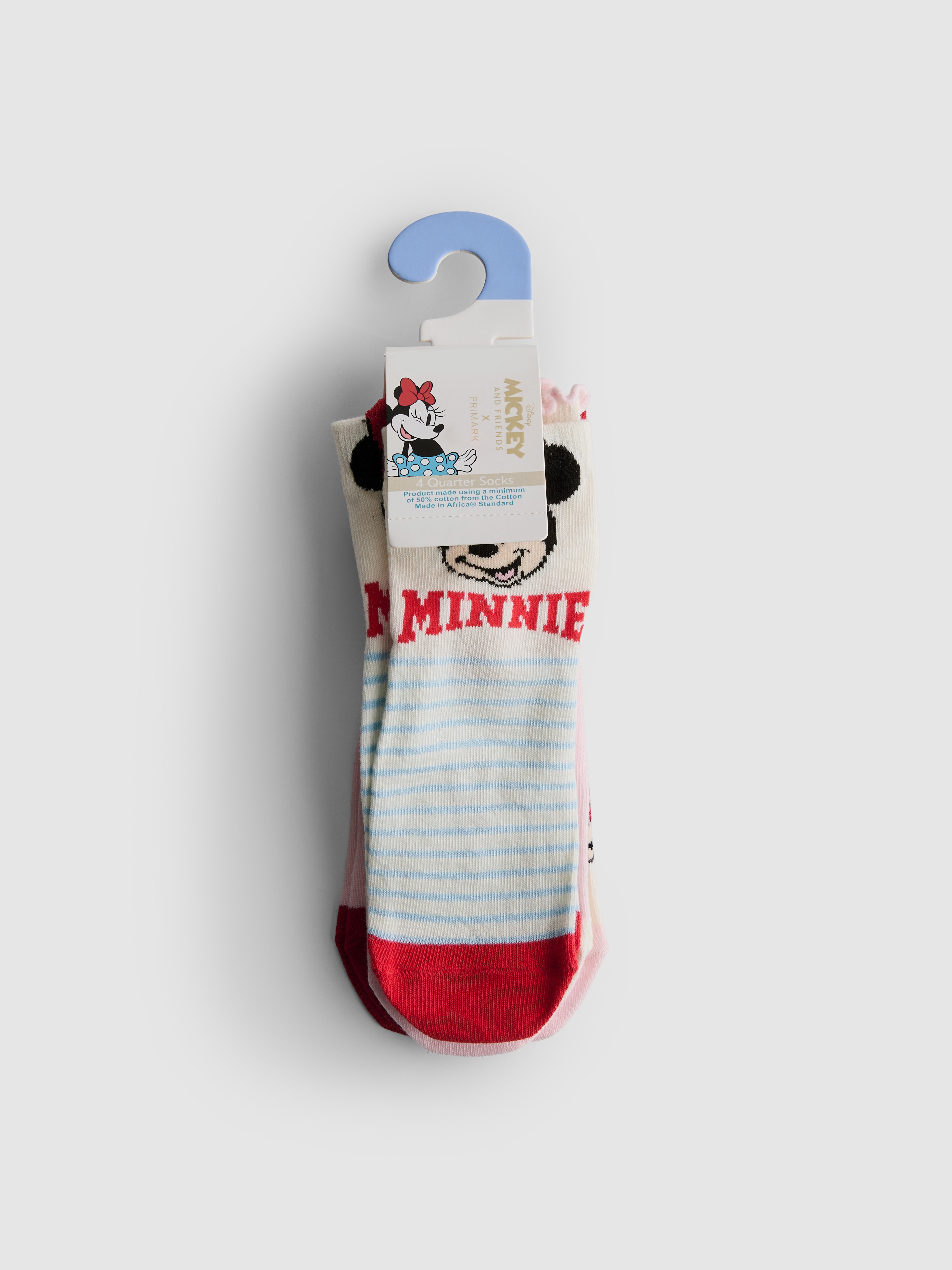 4pk Disney’s Minnie Mouse Quarter Socks