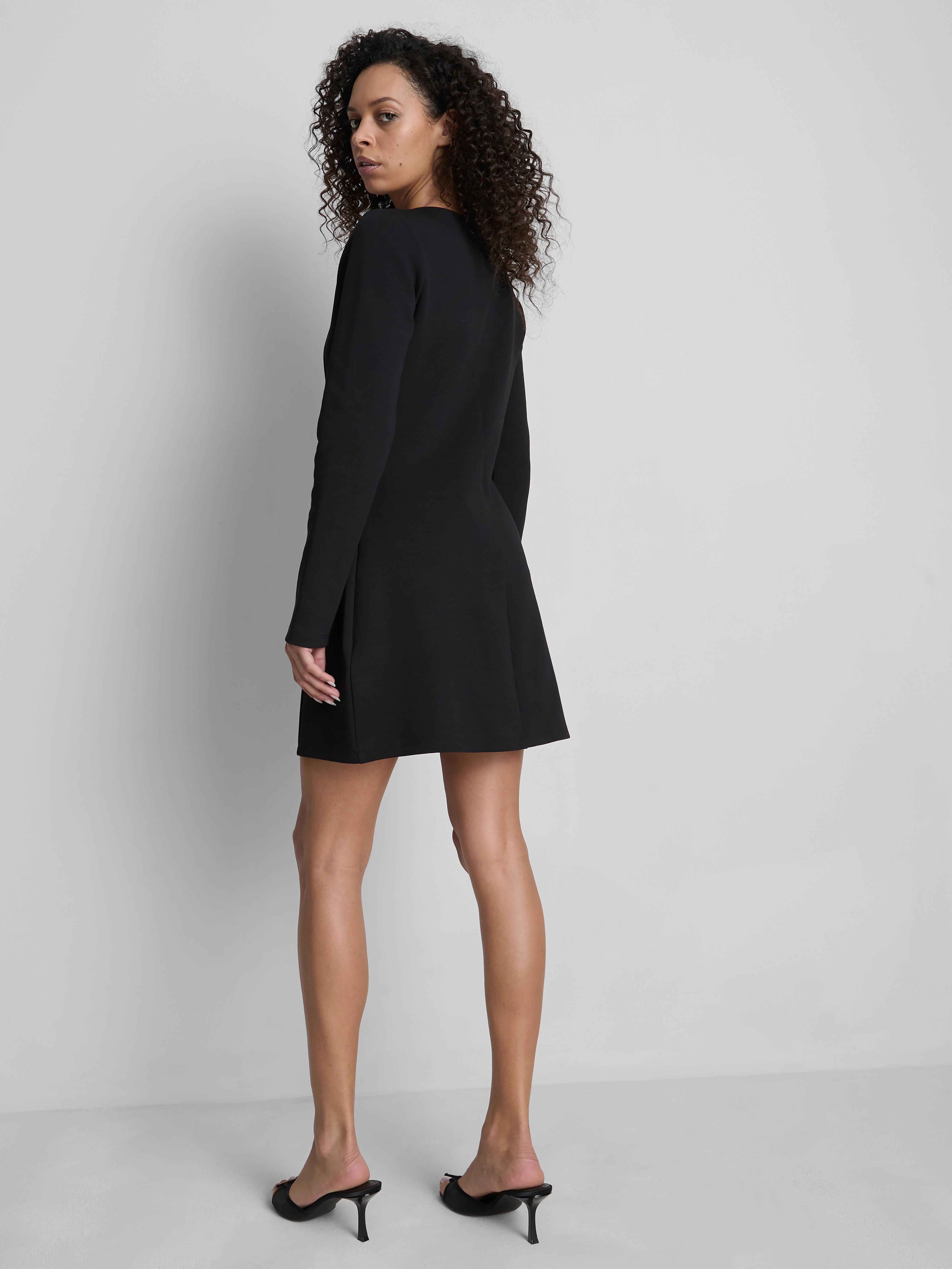 Long Sleeve Button Through Mini Dress