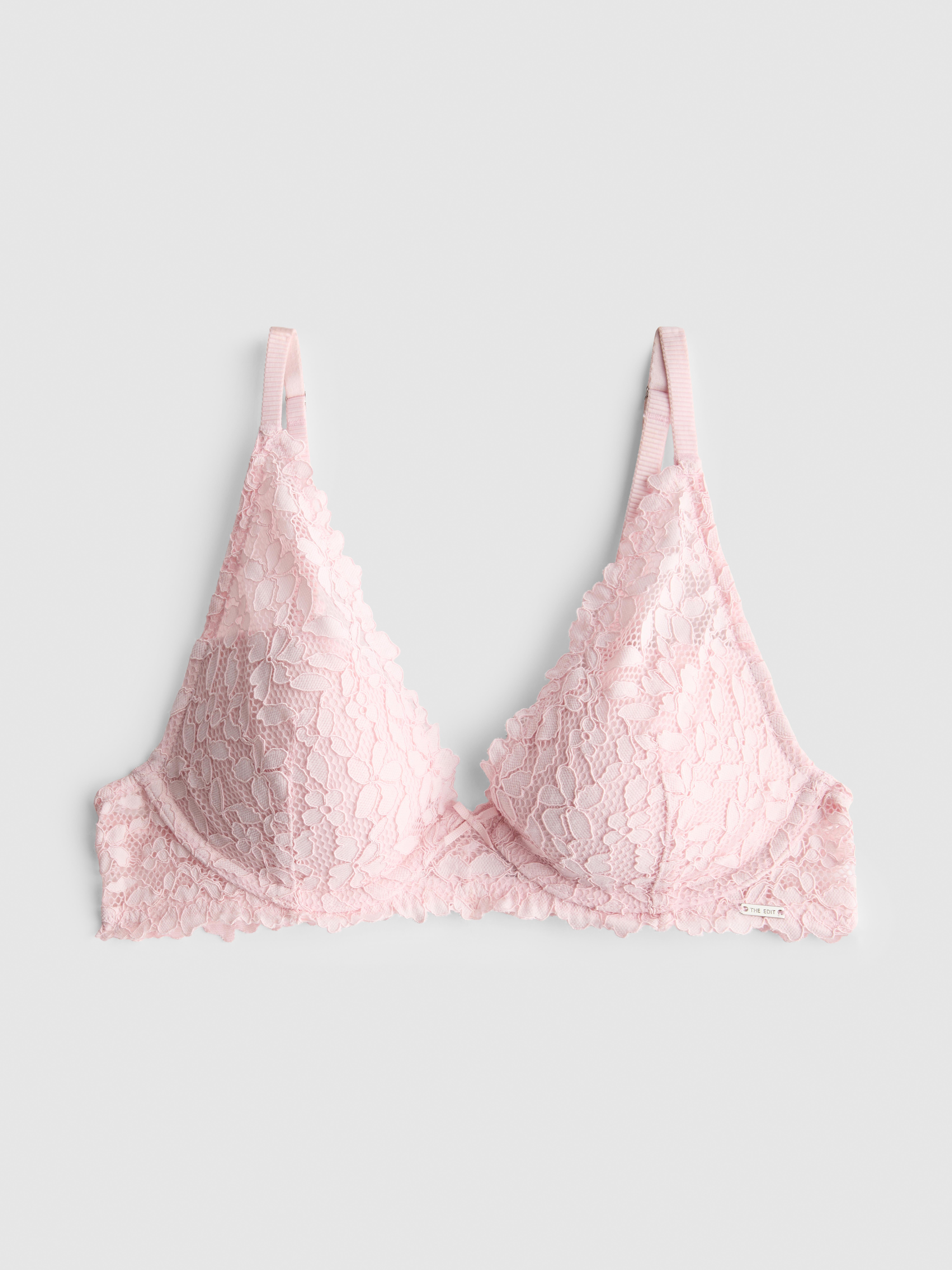 The Edit High Apex Floral Lace Bra
