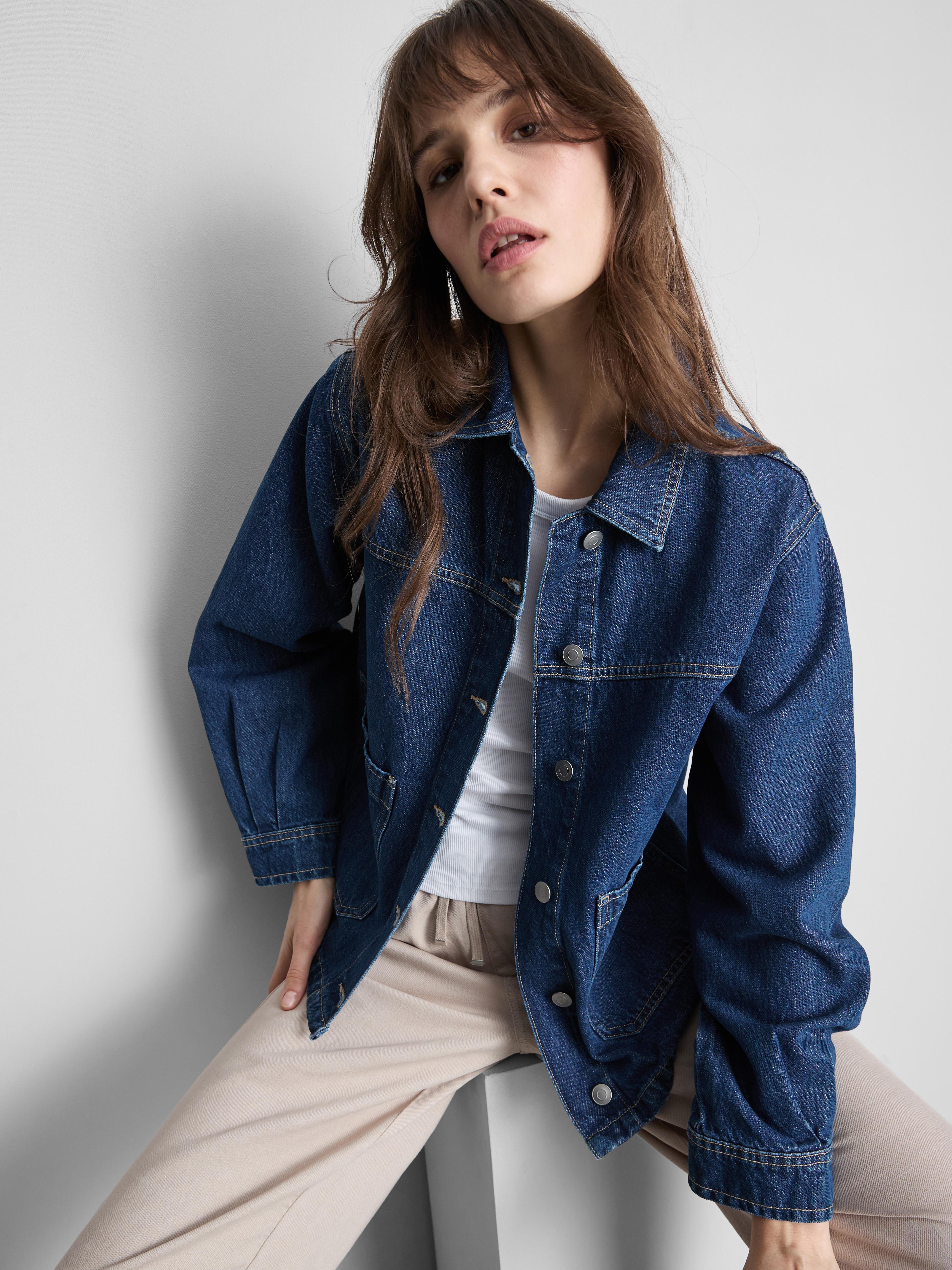 Denim Oversized Boyfriend Jacket