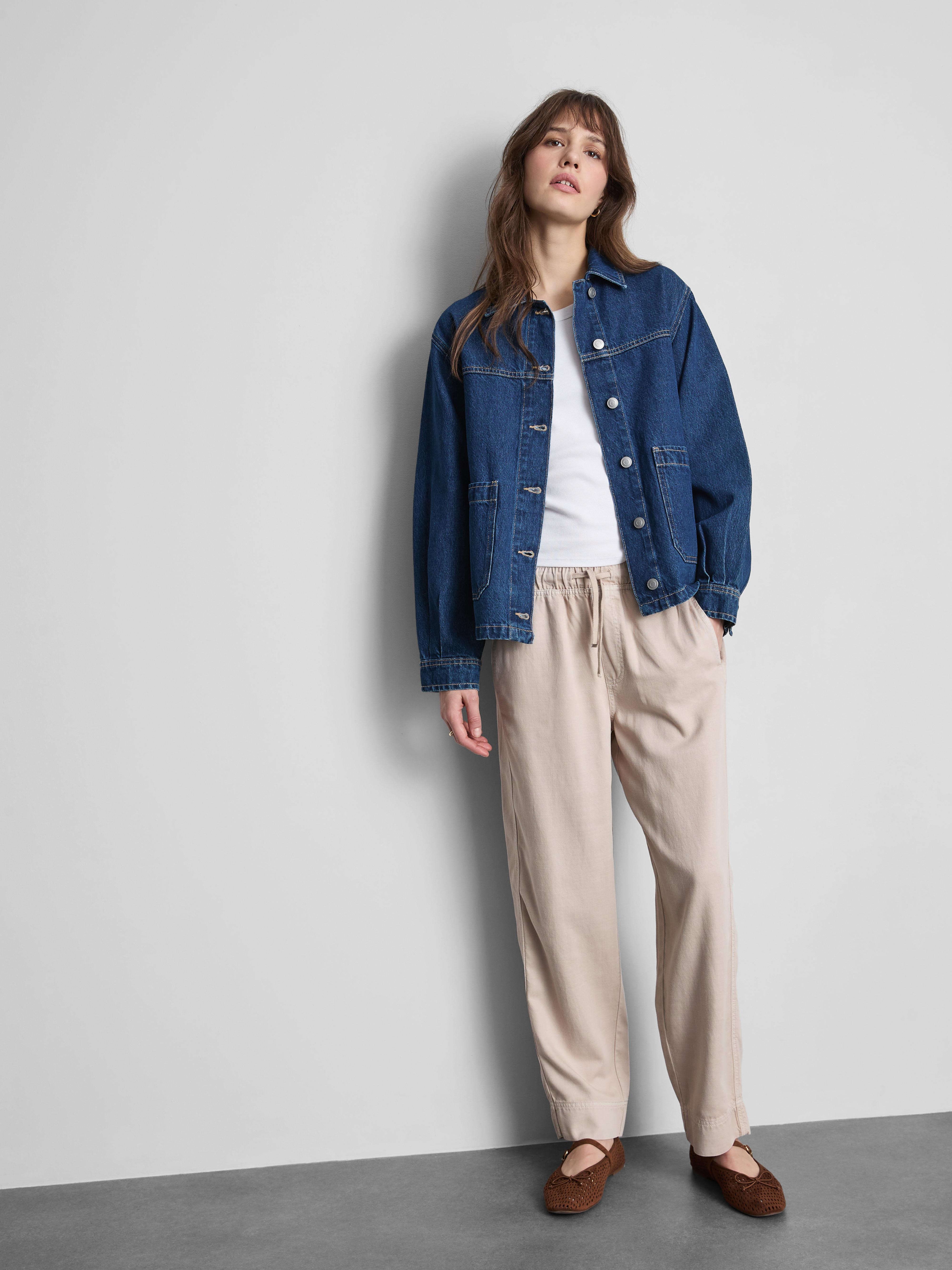 Chaqueta vaquera extragrande de corte boyfriend