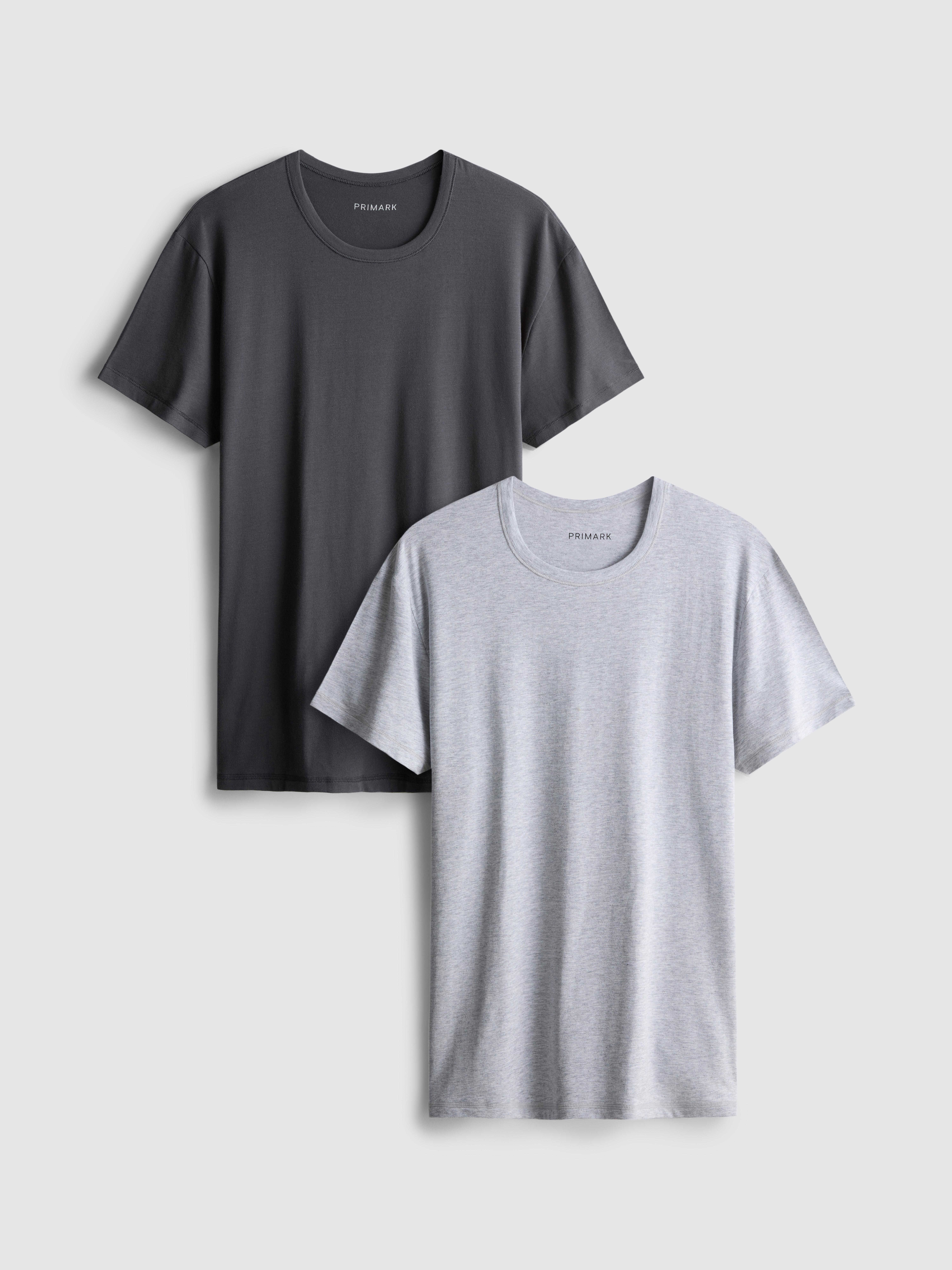 Basic T-shirt met korte mouwen, set van 2