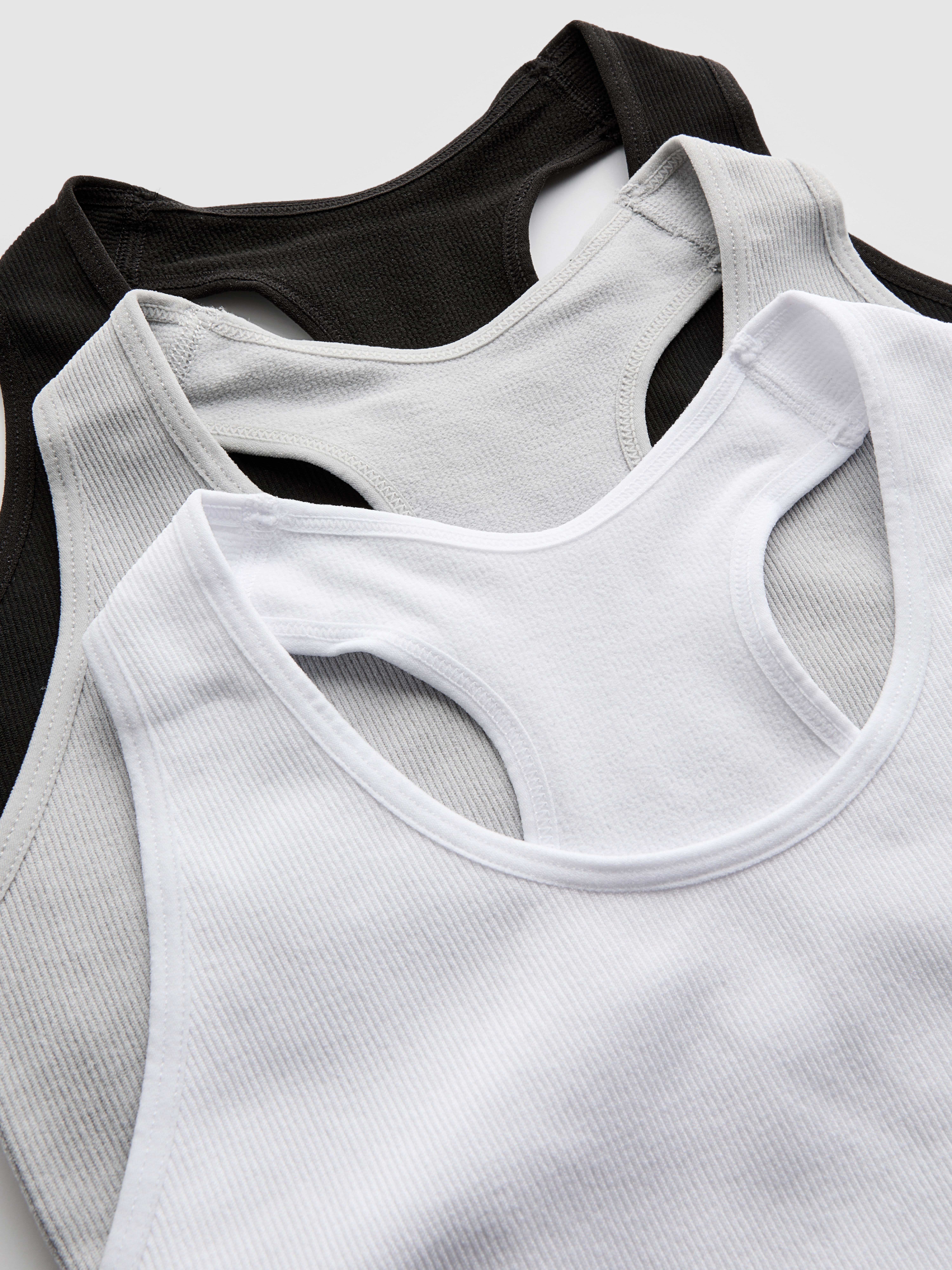 7-15yrs | 3pk Racerback Cropped Tops