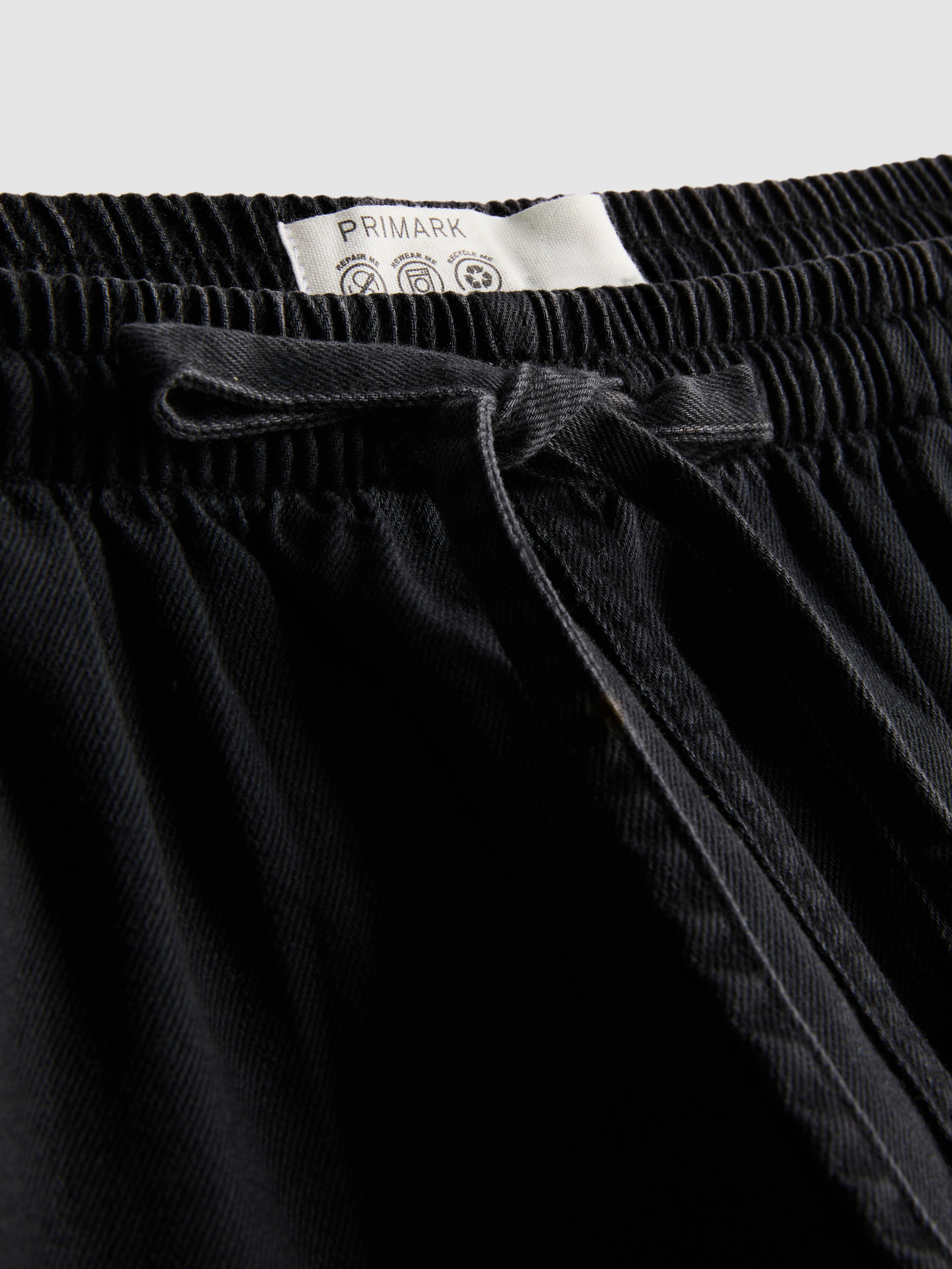 Cotton Denim Jogger Shorts