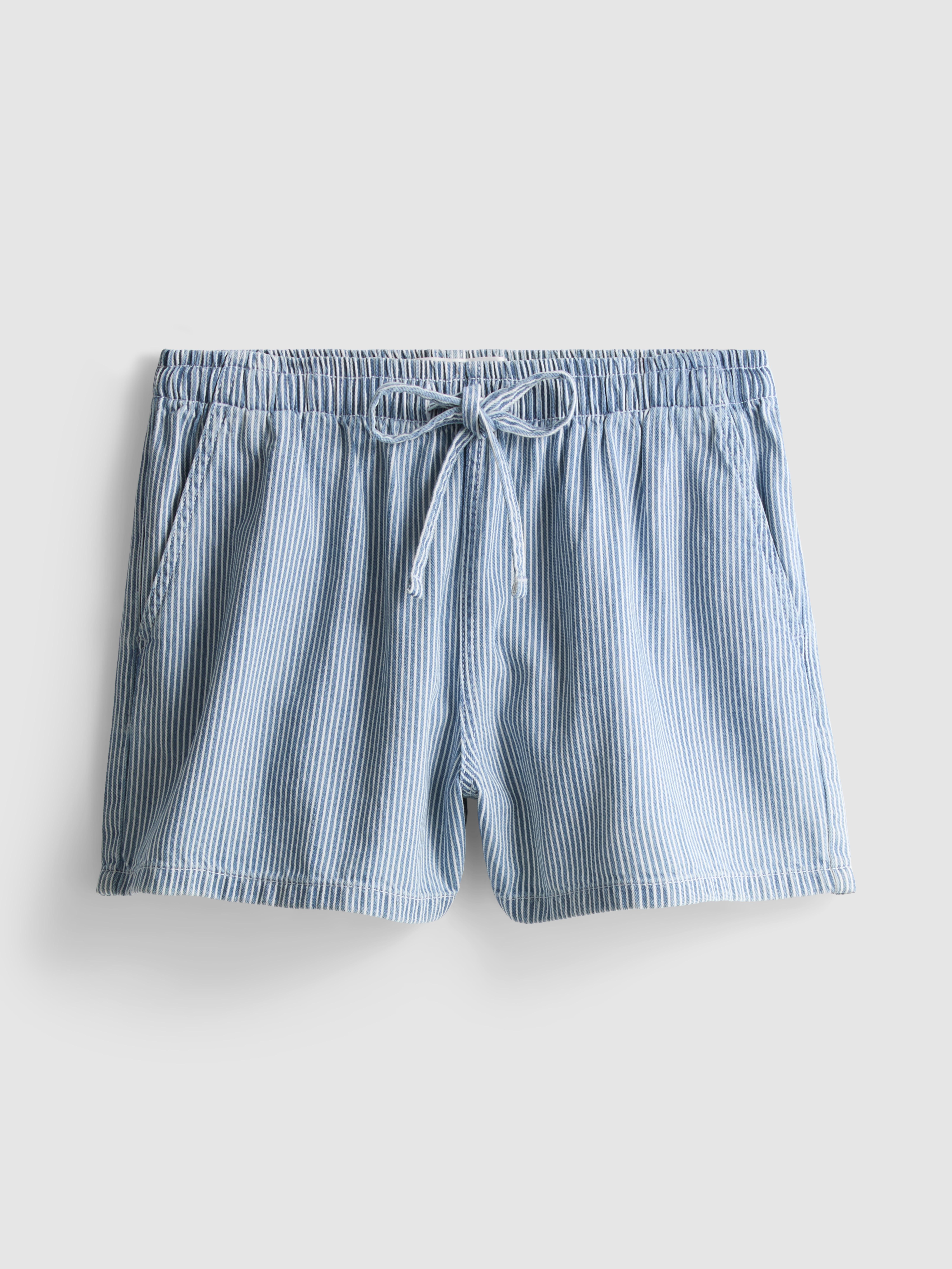 Denim-Joggingshorts aus Baumwolle