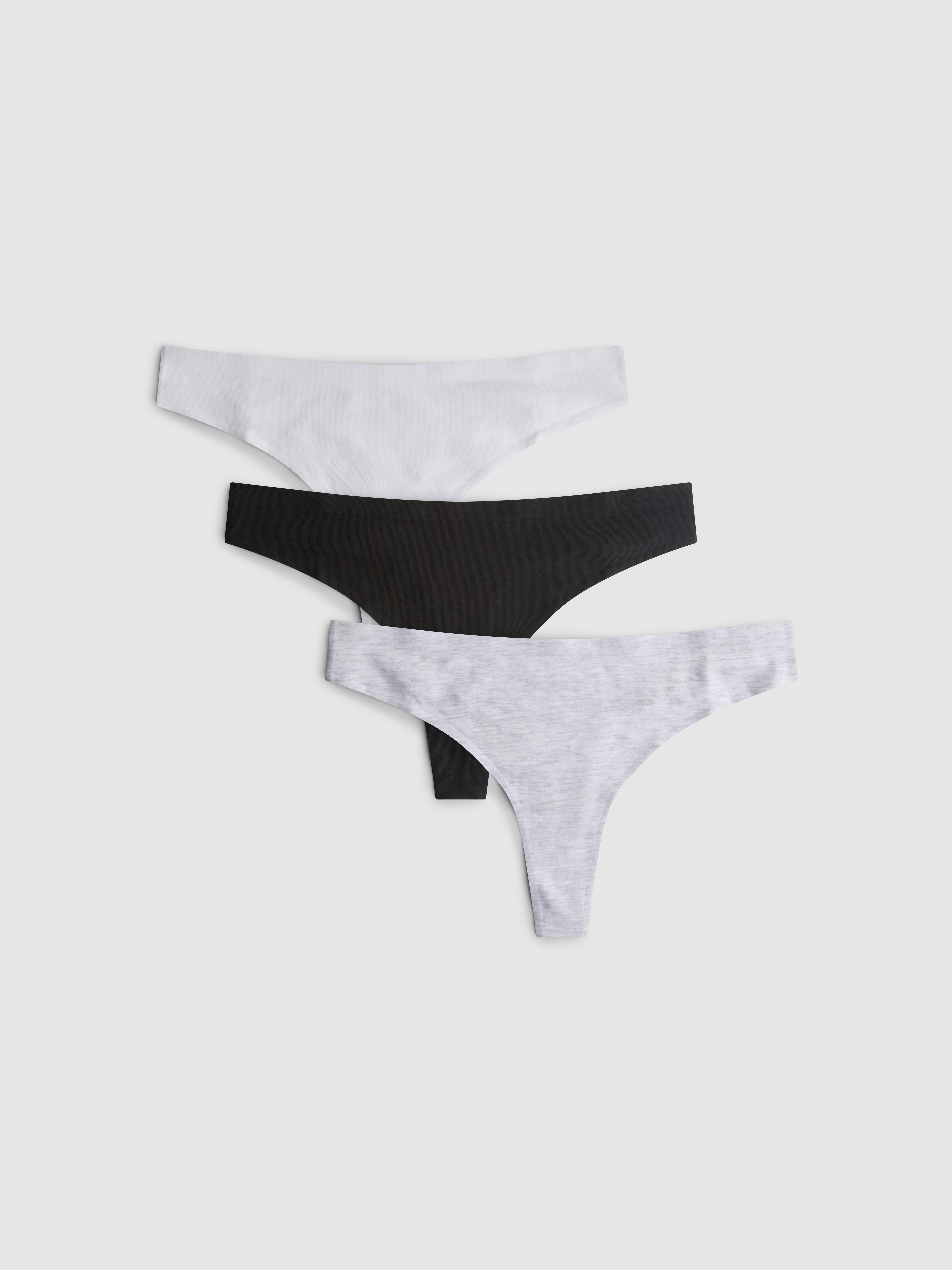 3pk Cotton Rich Invisible Thongs