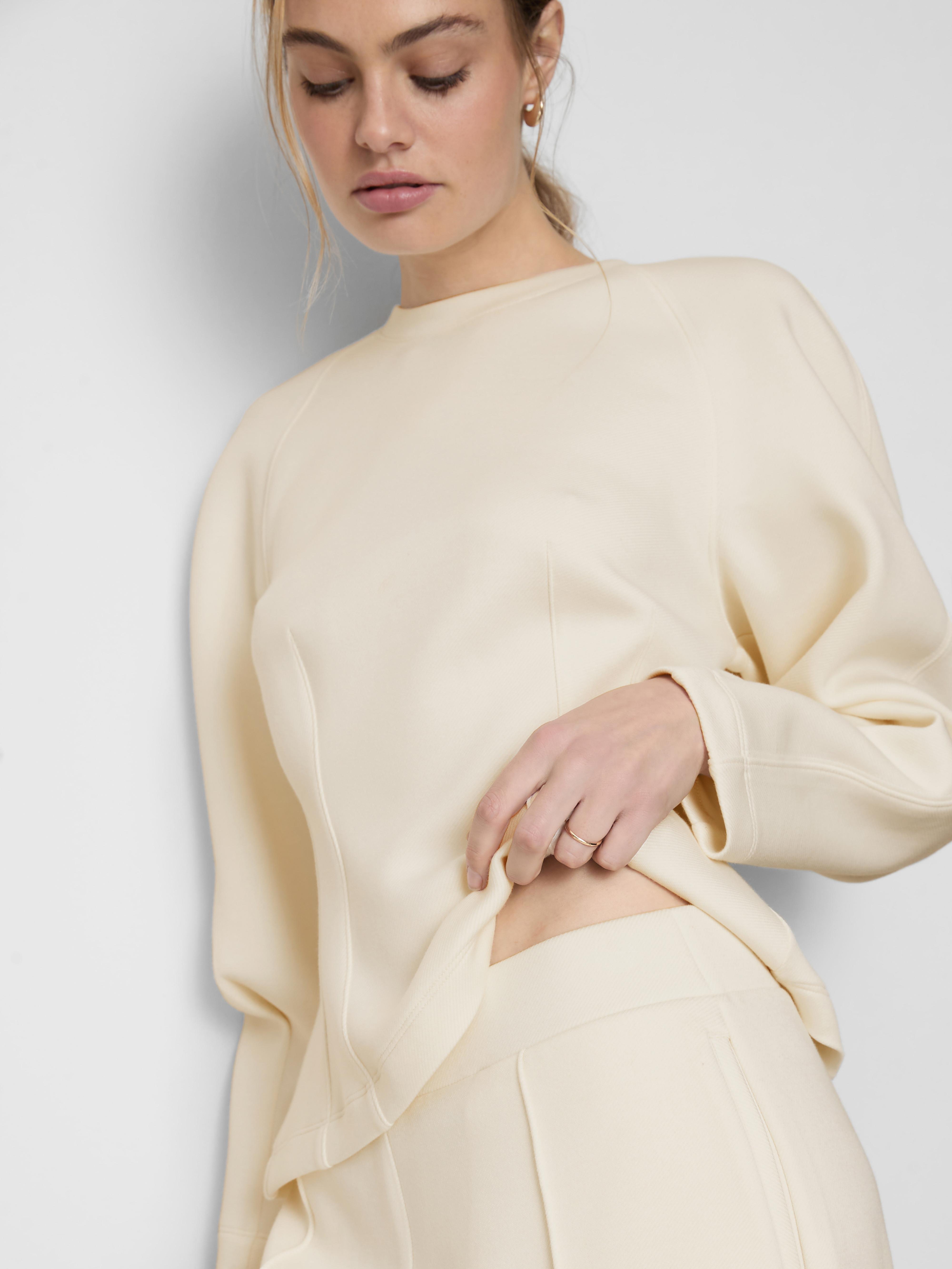Women's Ivory The Edit Seam Detail Sweate
