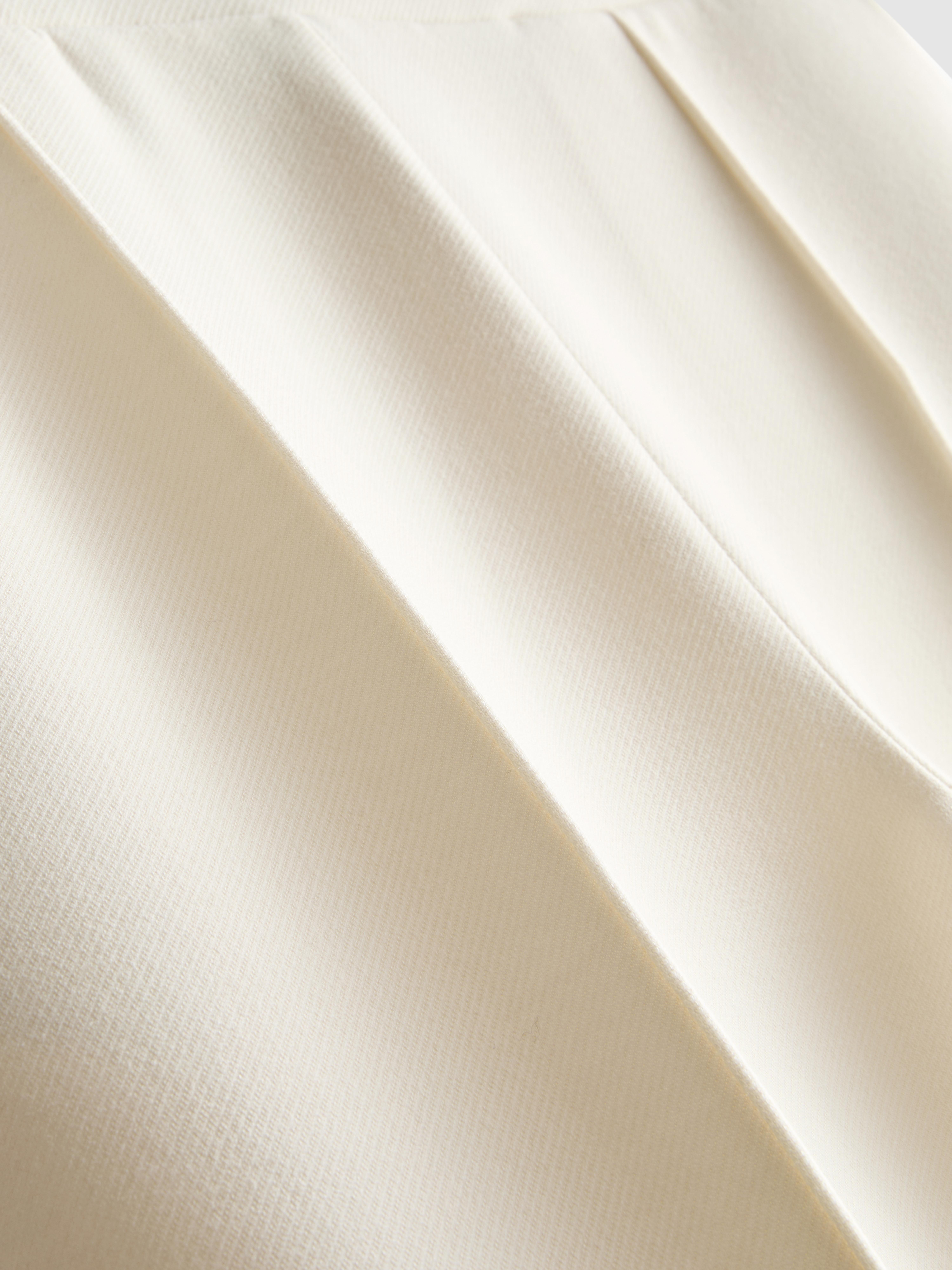 Women's Ivory The Edit Pleated Wide-Leg Pants