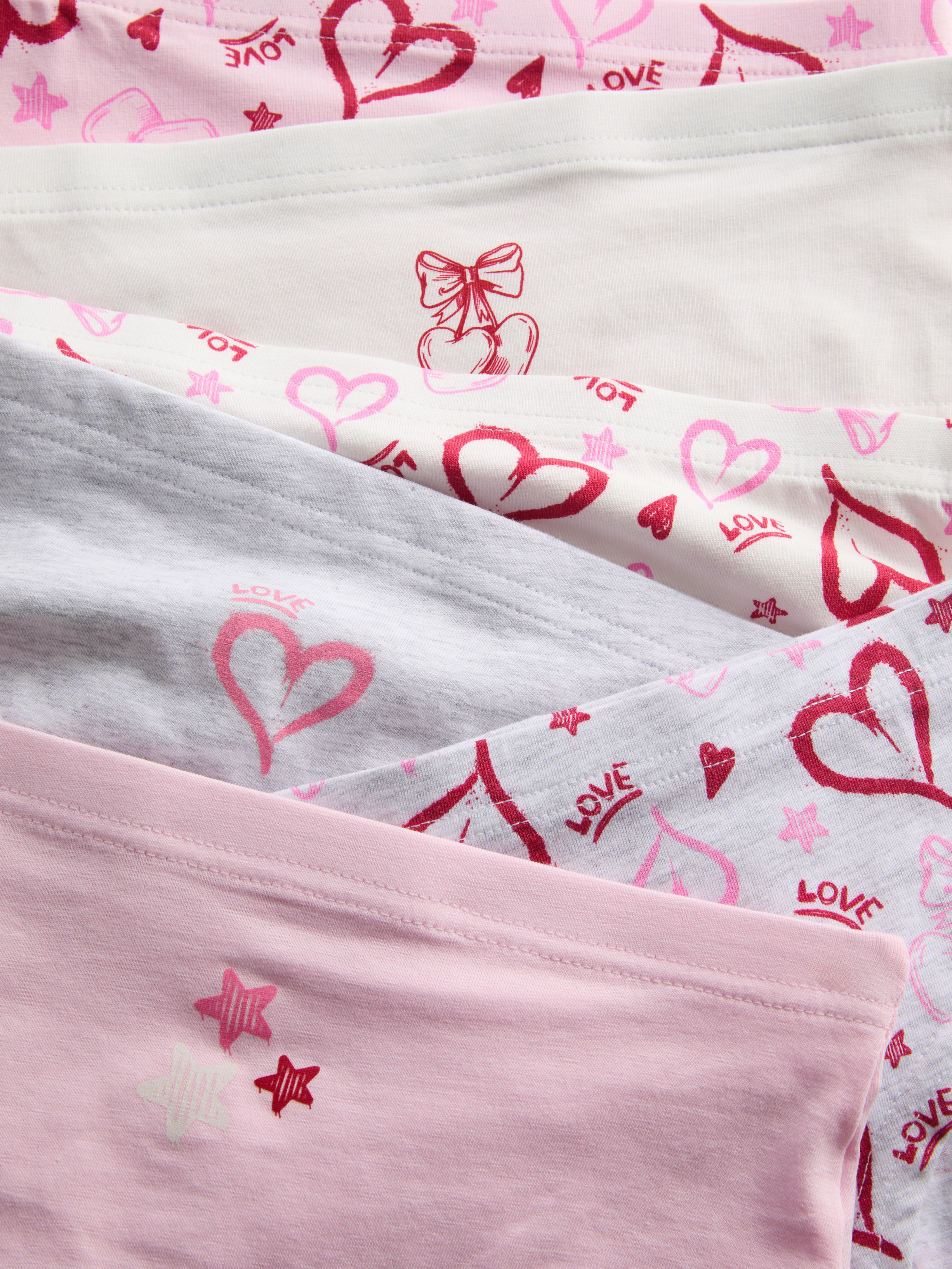 Girls Multi 2-15yrs | 6pk Graffiti Graphic Hipster Briefs