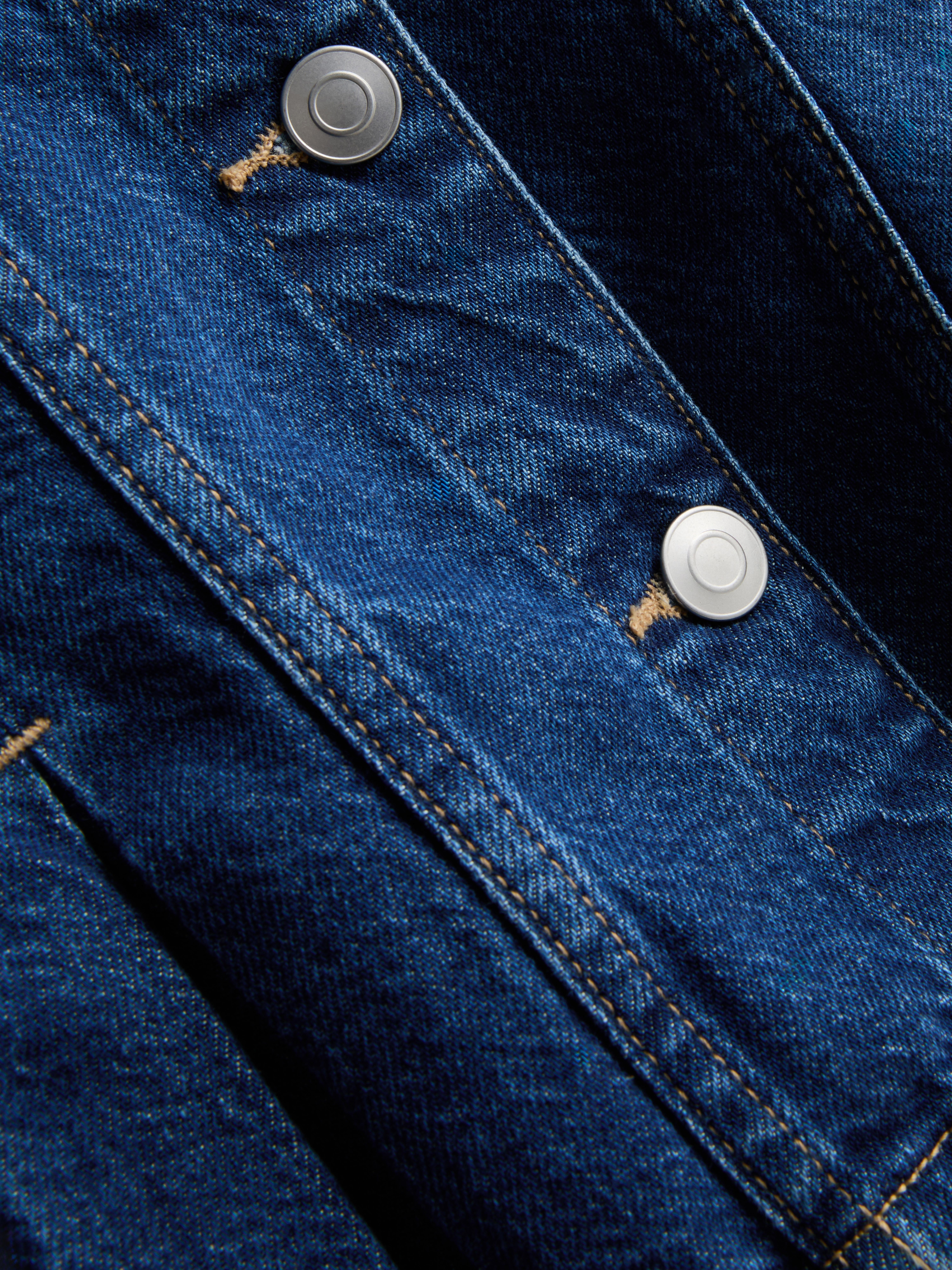Cap Sleeve Seamed Denim Waistcoat