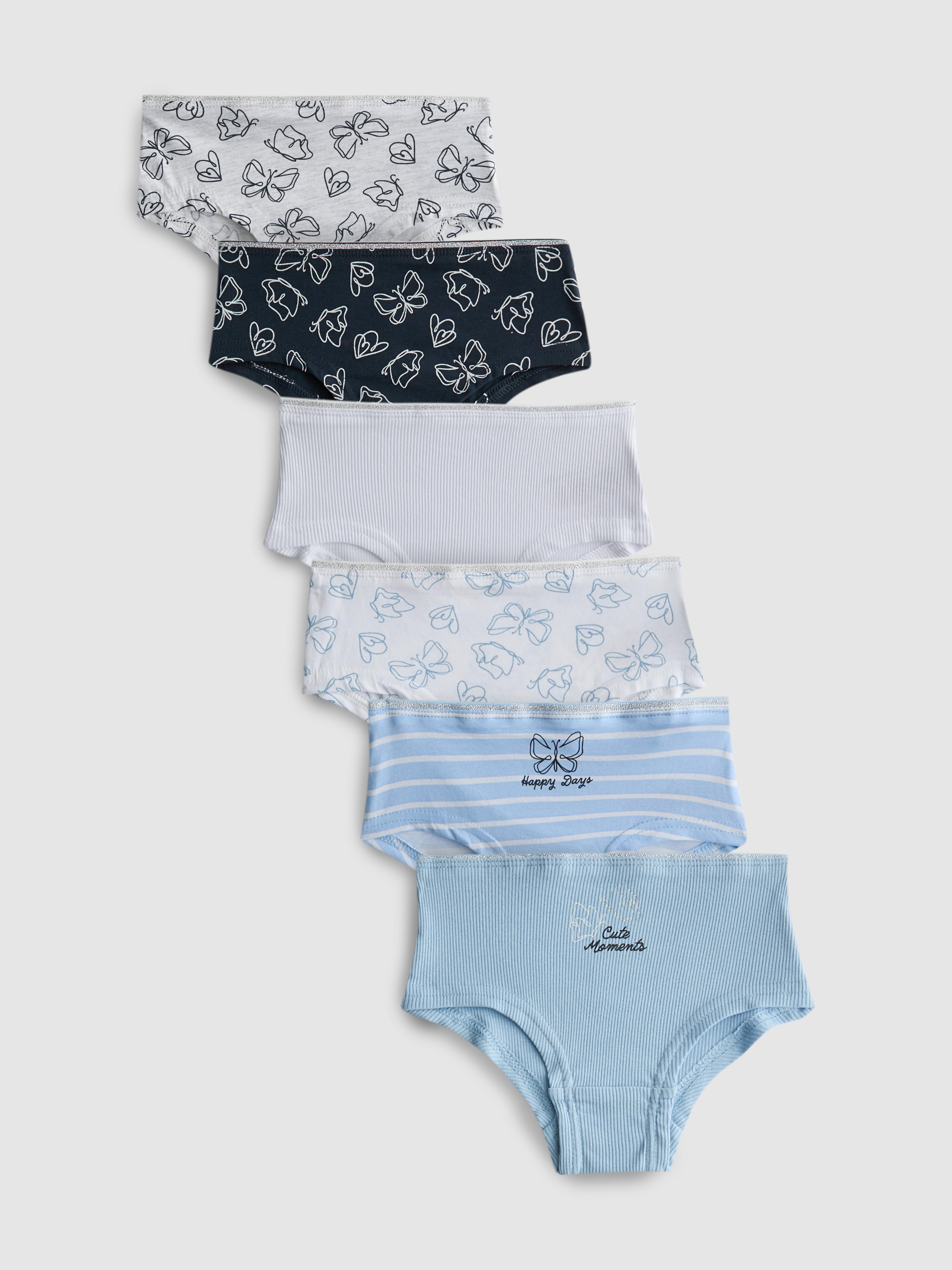 2-15yrs | 6pk Butterfly Graphic Hipster Briefs