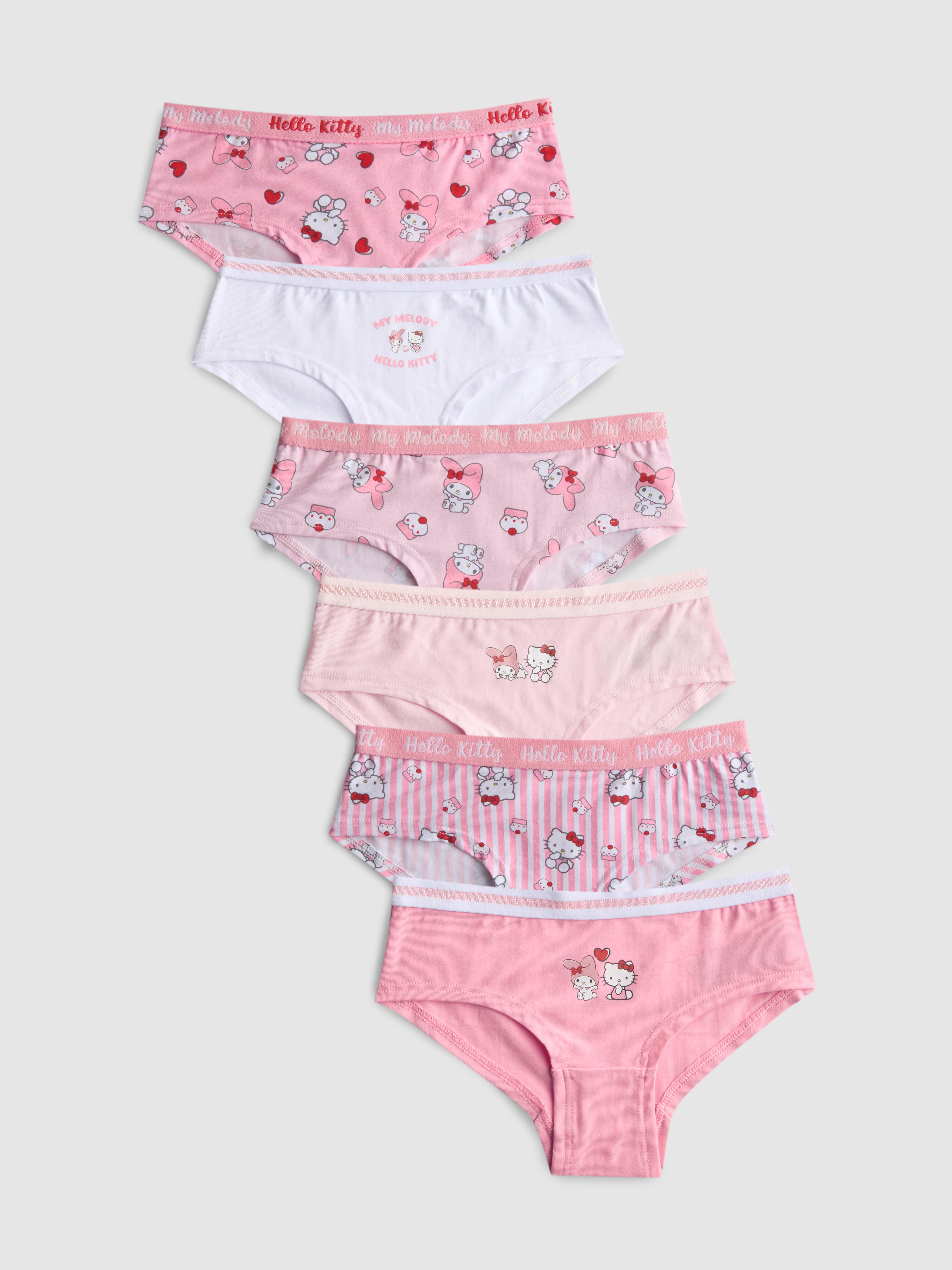3-15 anni | 6 slip a vita bassa Hello Kitty