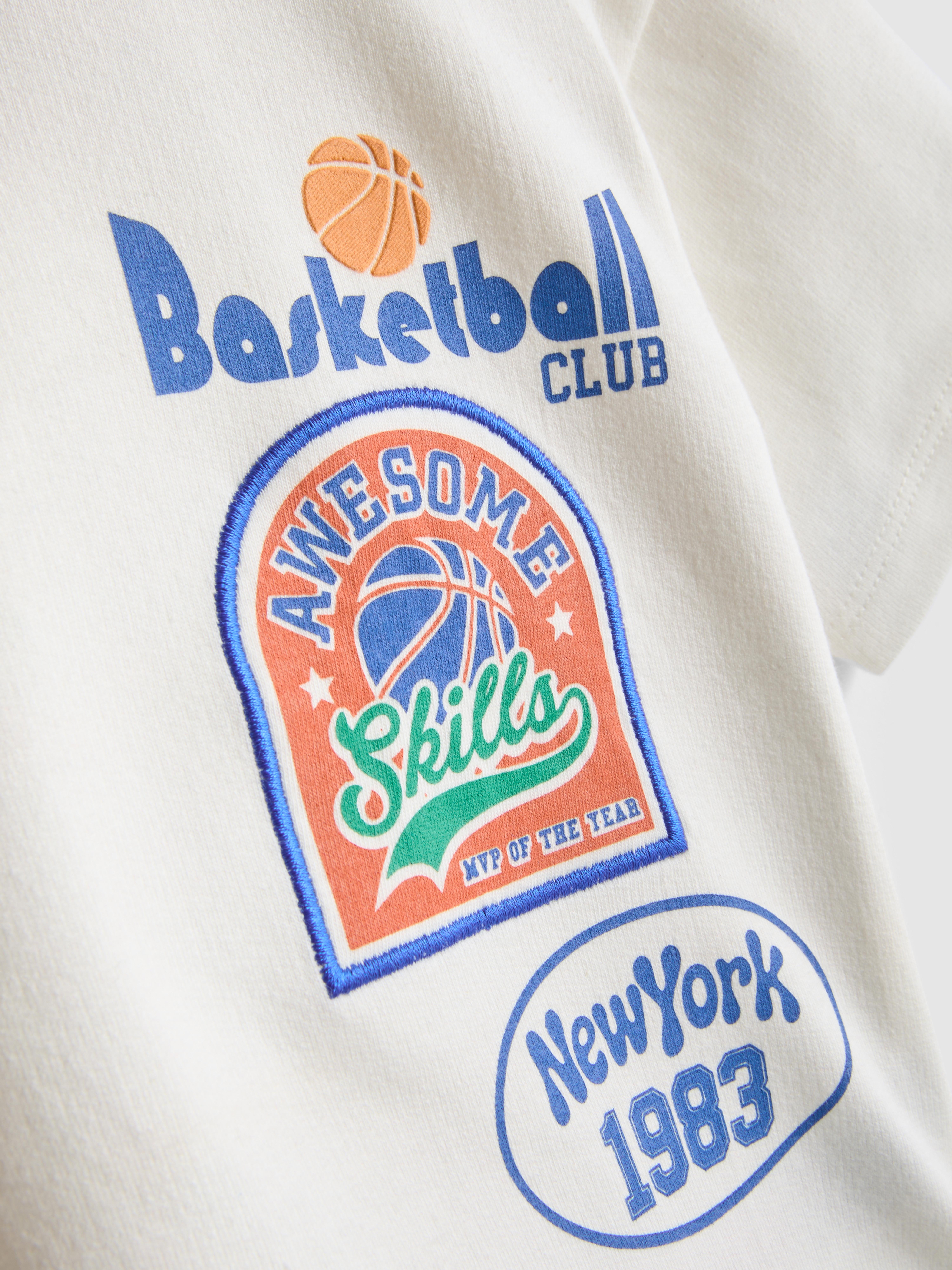 Baby Boys Bright Blue 0-36mths | Basketball Graphic T-Shirt and Shorts Set