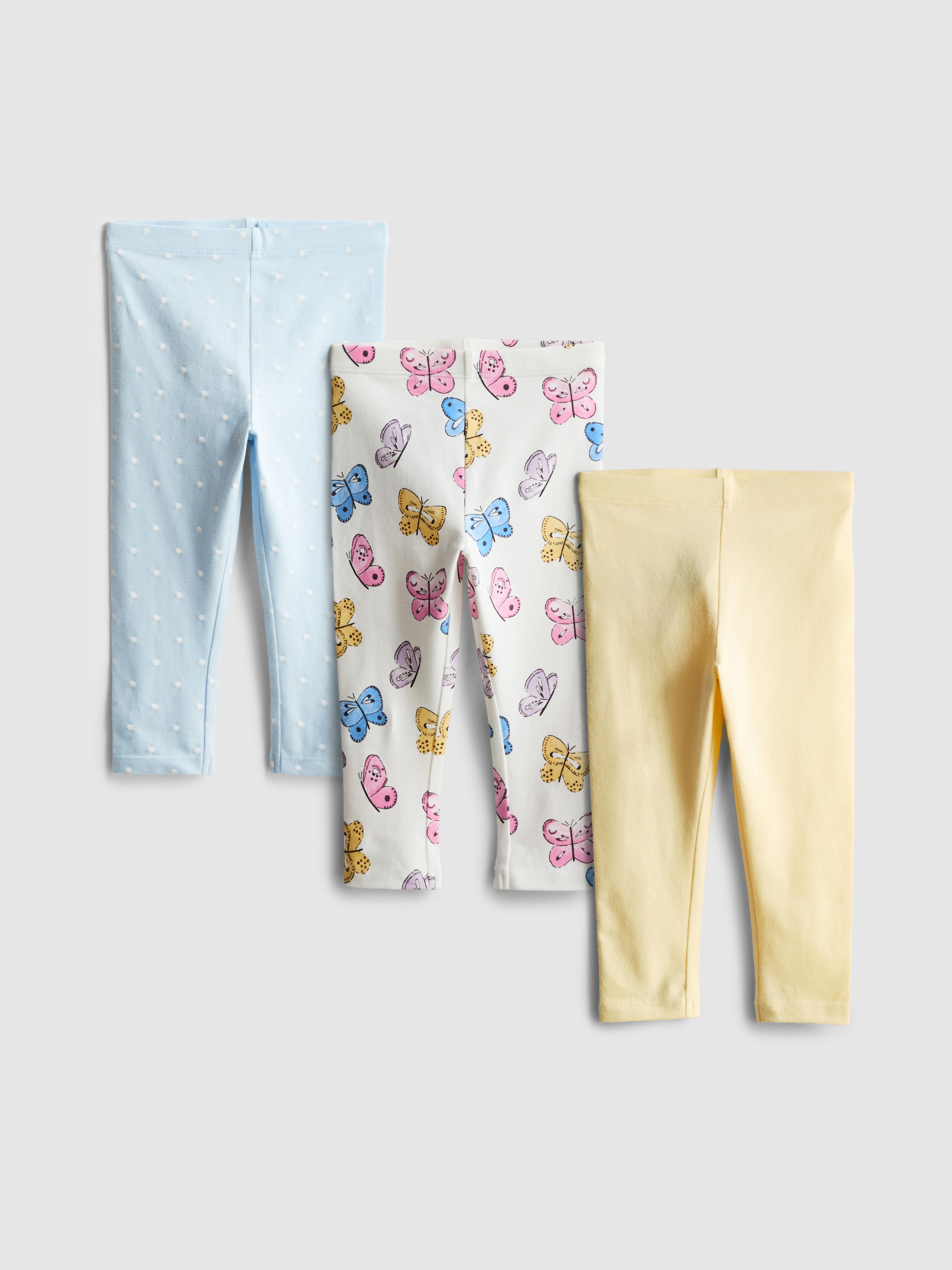 Baby Girls Multi 0-36mths | 3pk Mixed Leggings