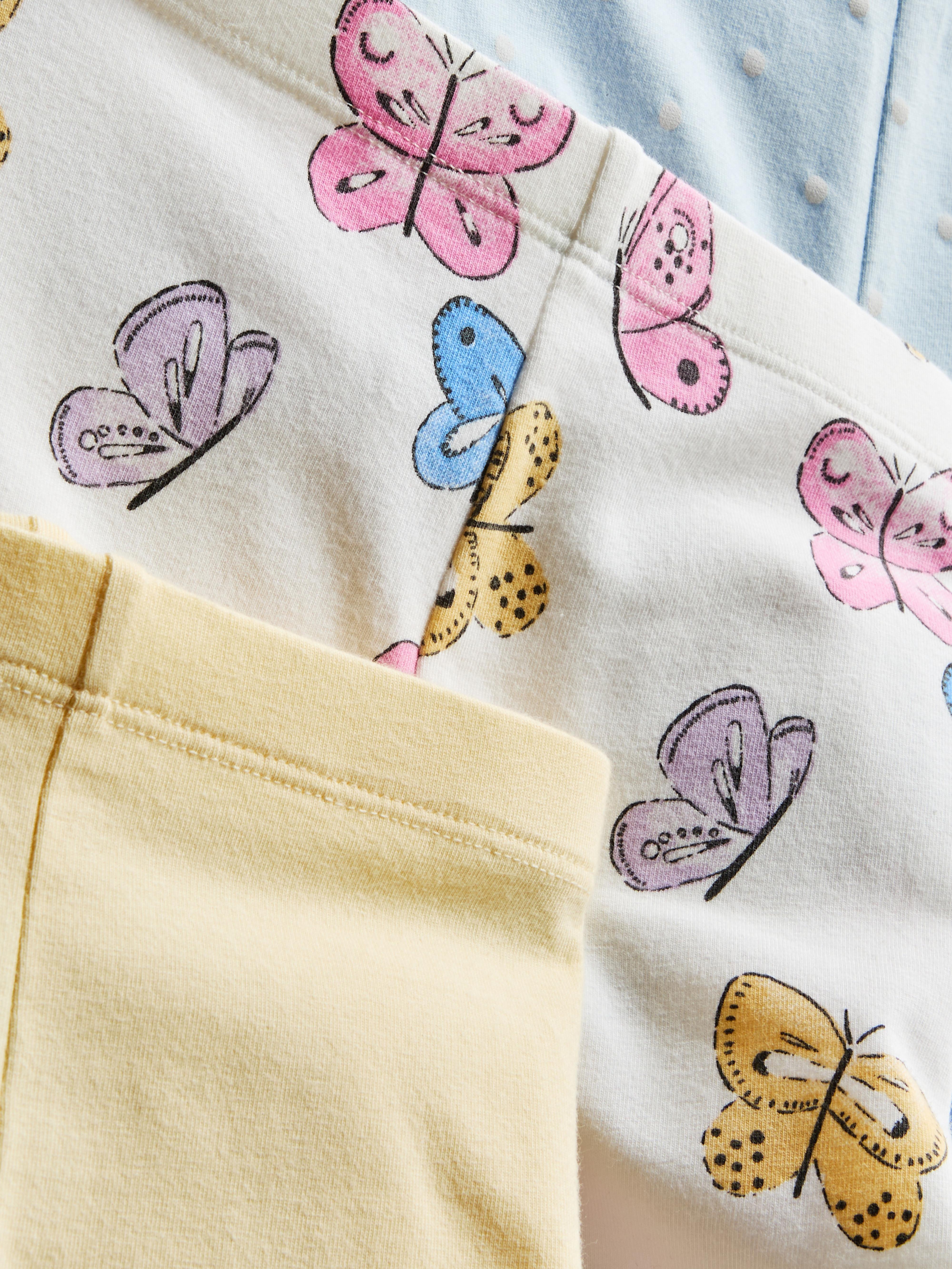 Baby Girls Multi 0-36mths | 3pk Mixed Leggings