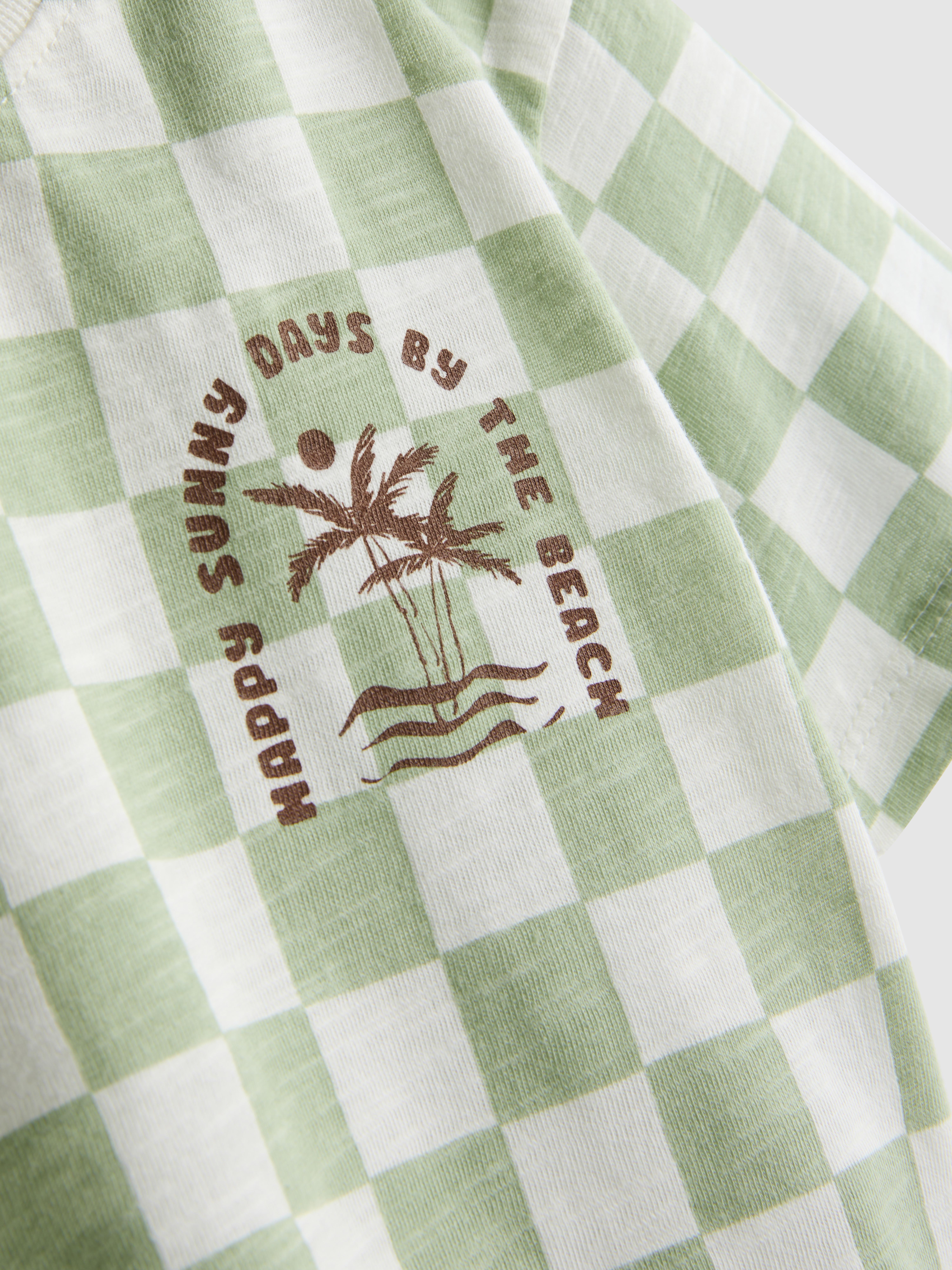 0-36mths | Check Pattern T-Shirt and Shorts Set