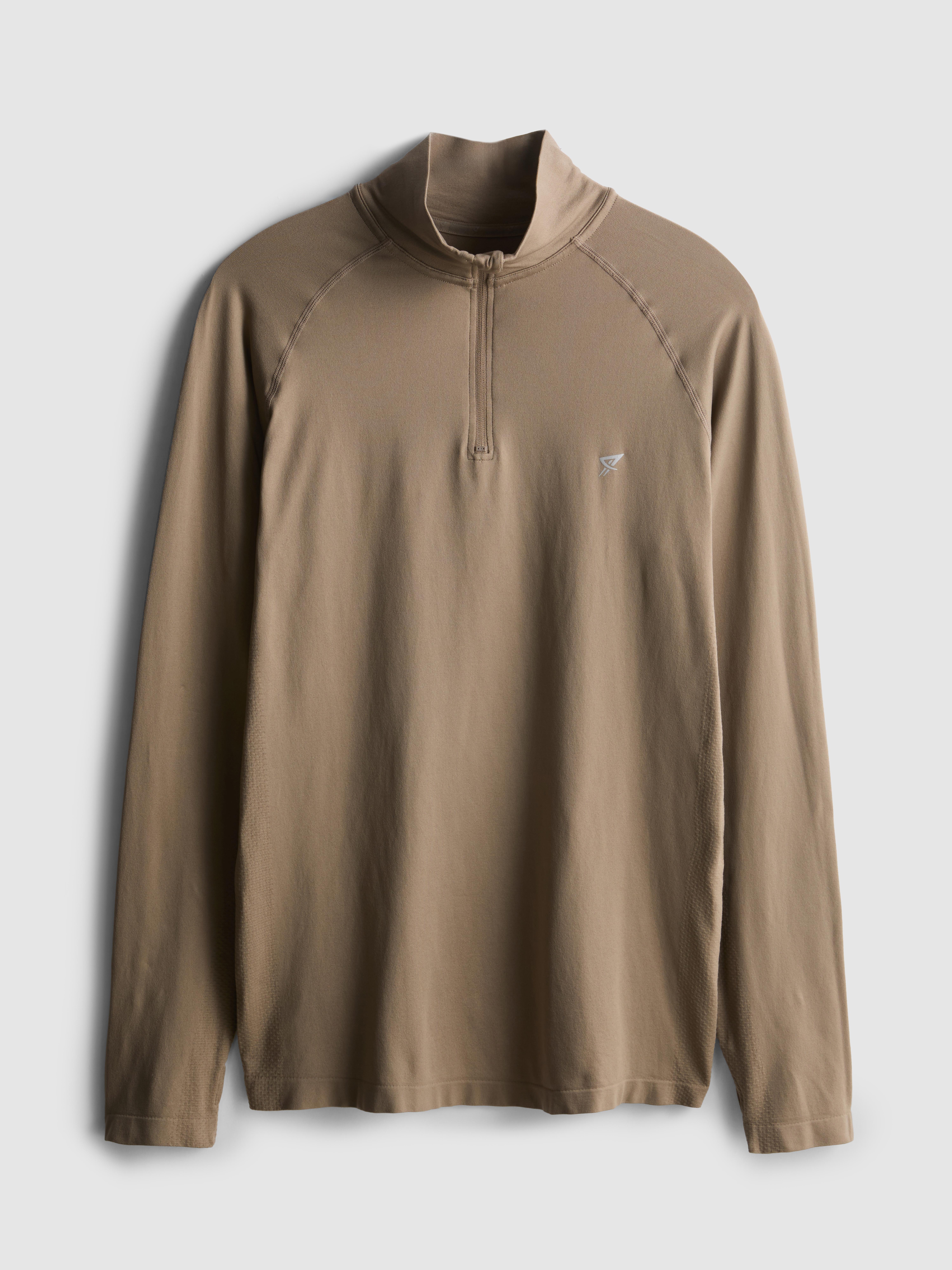 Men's Stone Performance Quarter Zip Top