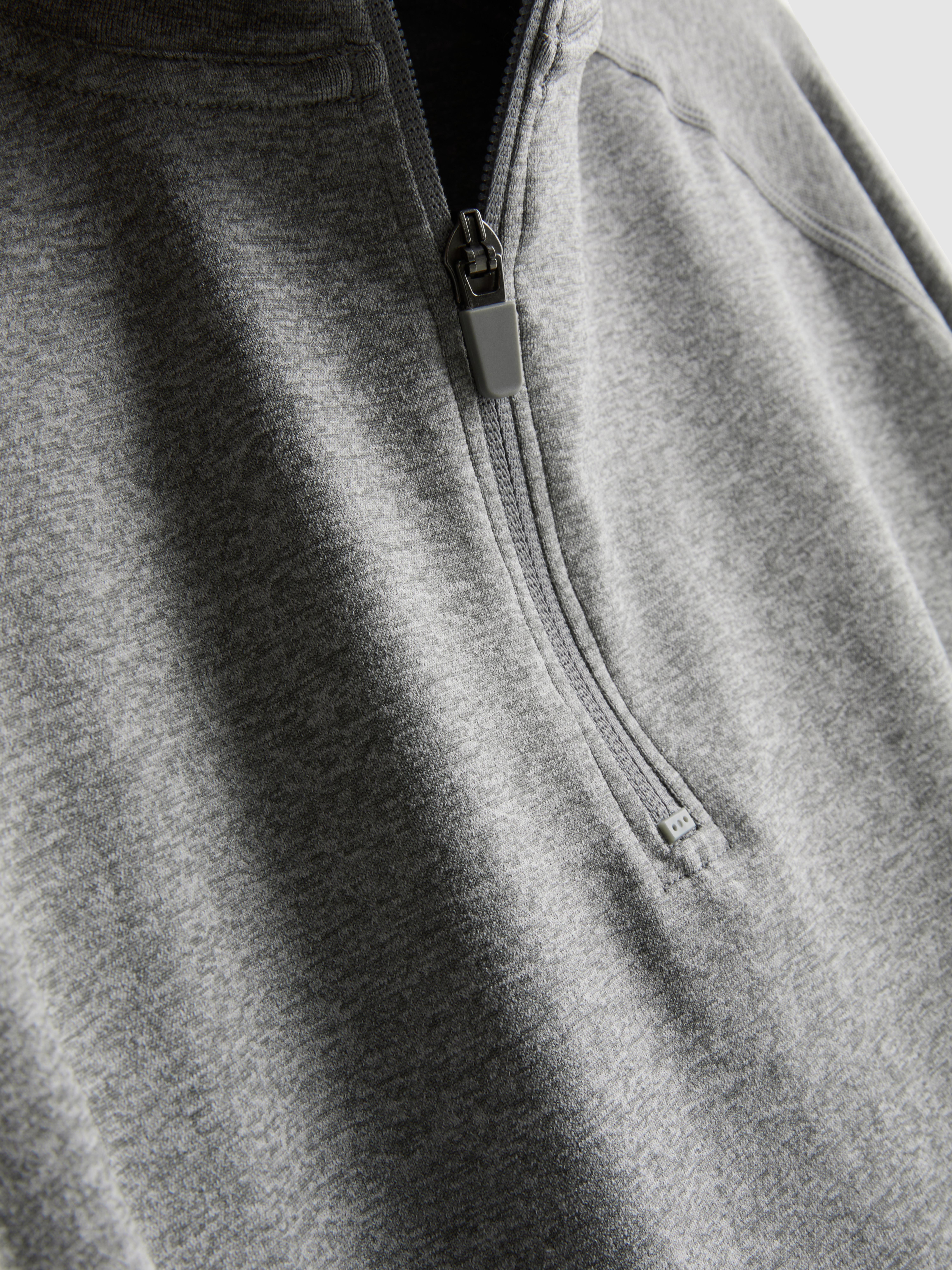 Men's Light Gray Performance Quarter Zip Top