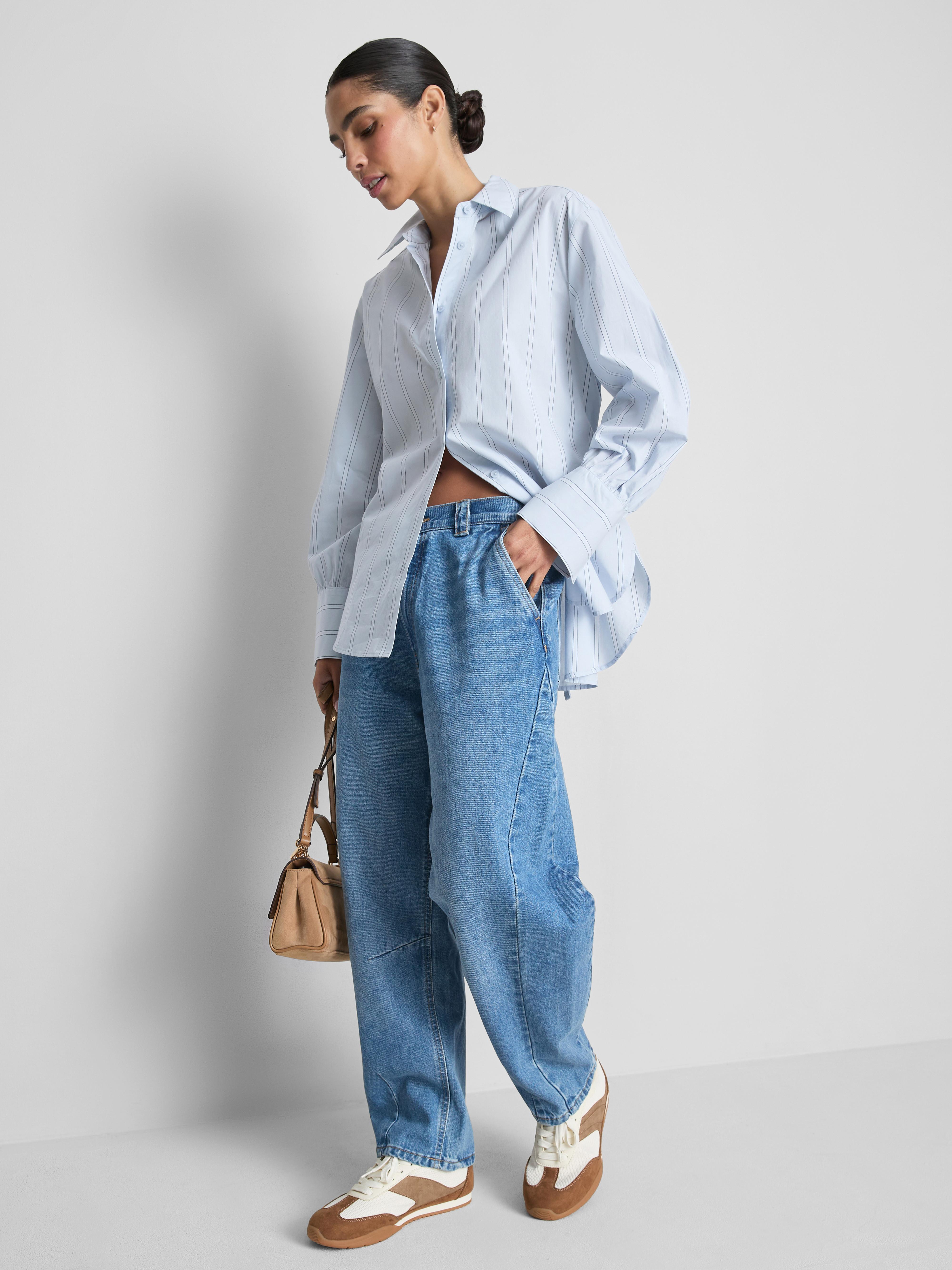 „By Coleen“ Hemd aus Baumwollpopeline zum Binden