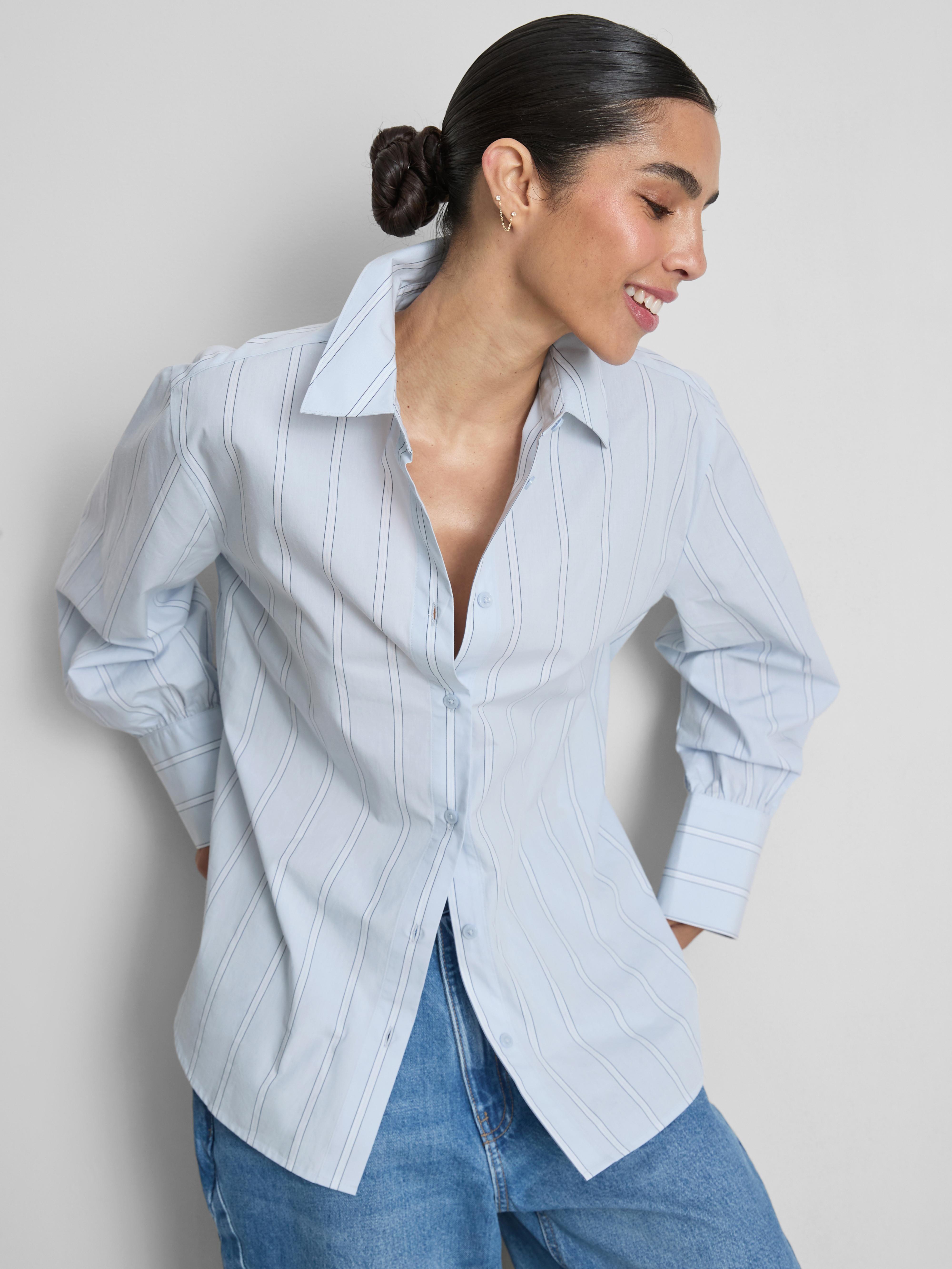By Coleen Tie Detail Cotton Poplin Shirt