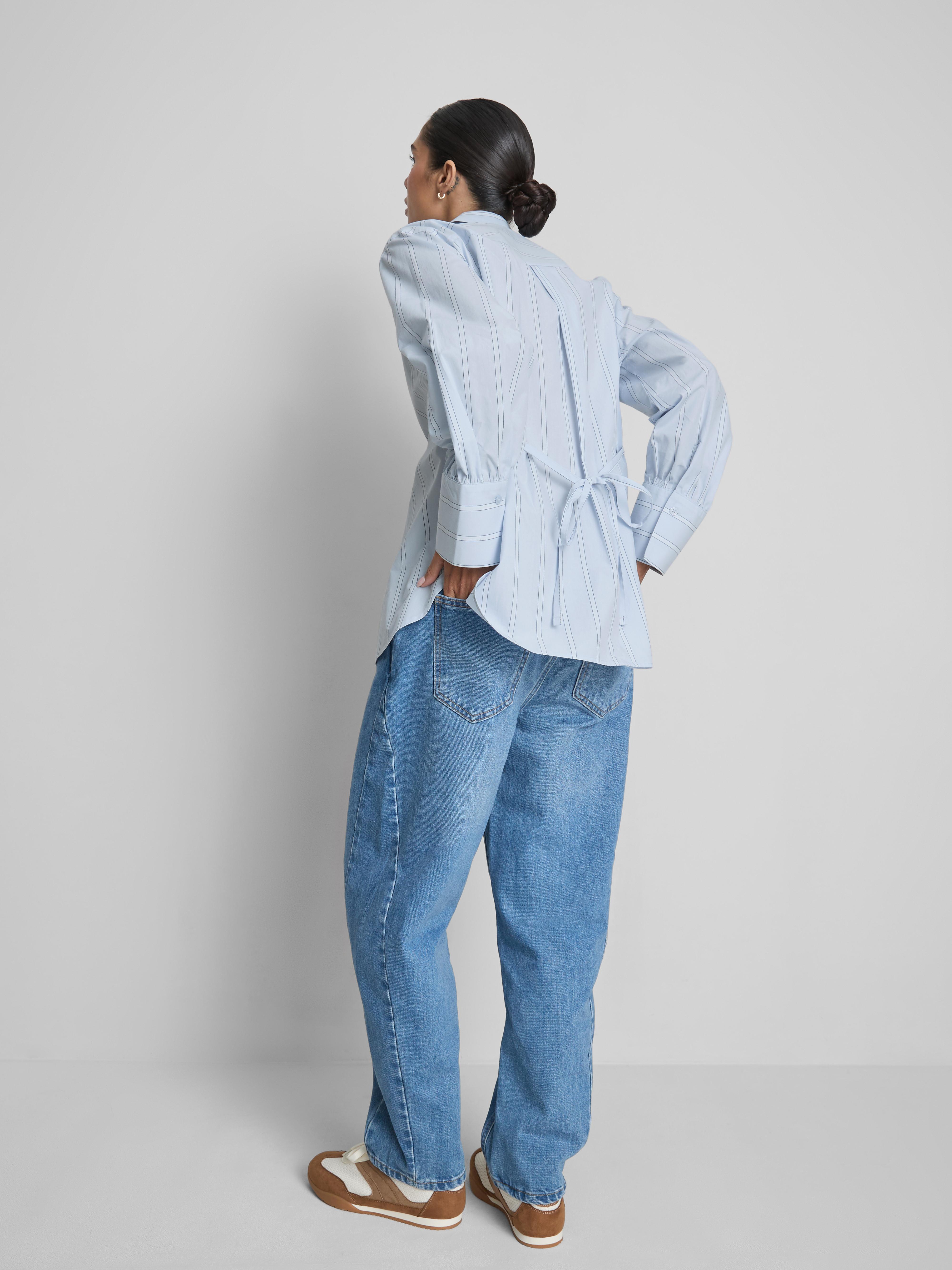 By Coleen Tie Detail Cotton Poplin Shirt