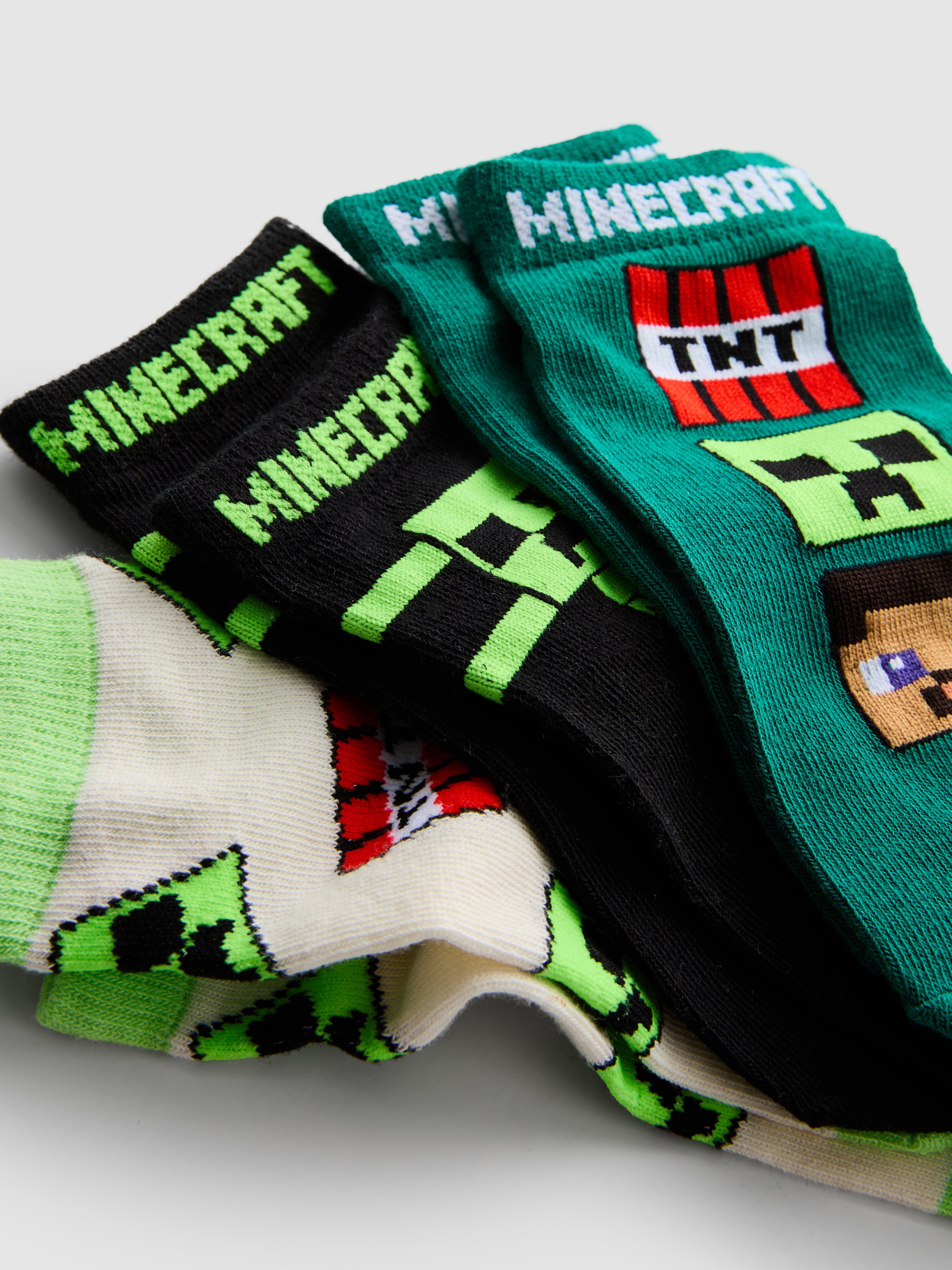 Boys Multi 3-Pack Minecraft Sneaker Socks