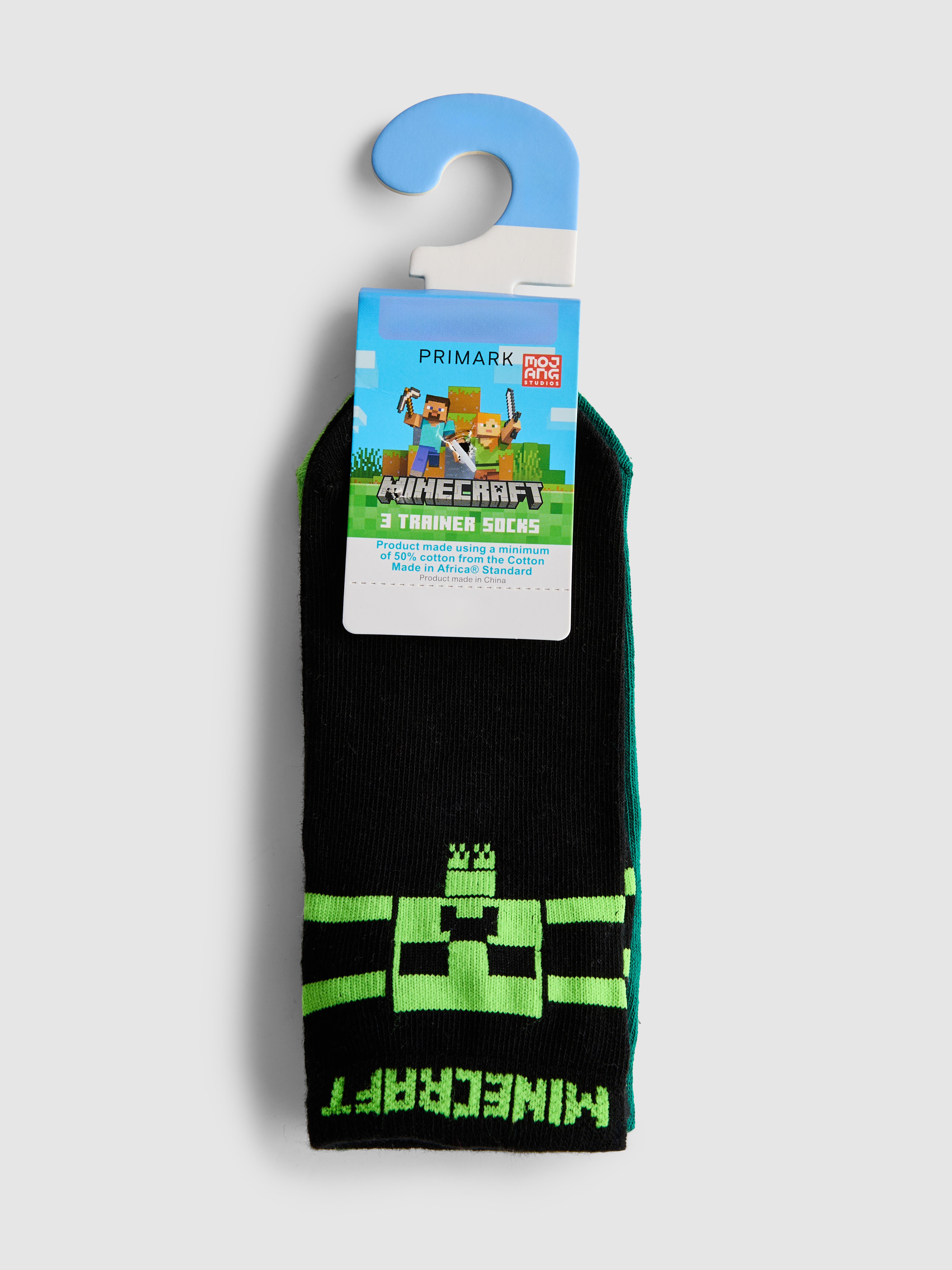 Boys Multi 3-Pack Minecraft Sneaker Socks