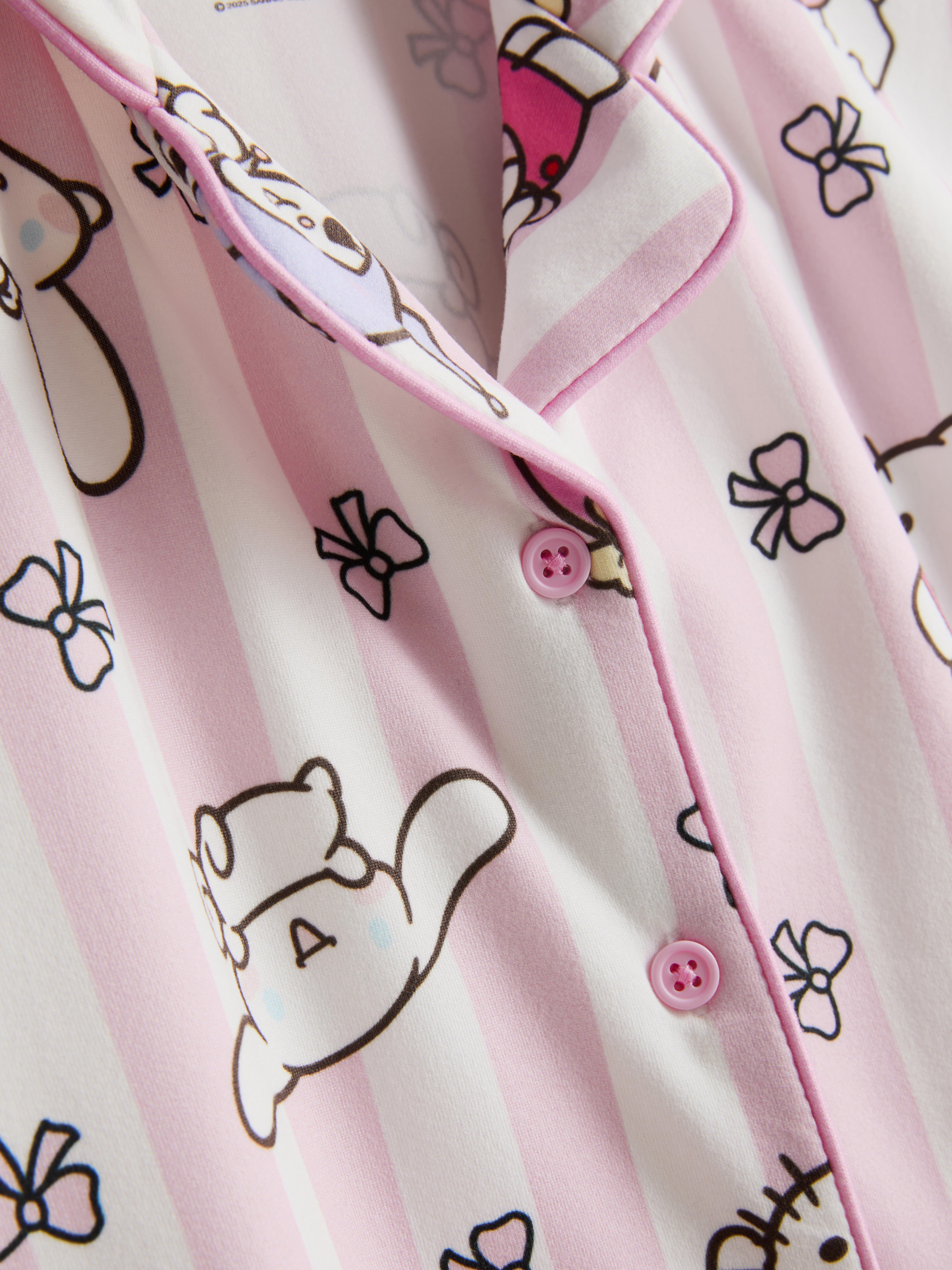 5-15 anos | Pijama curto camisa Hello Kitty & Friends