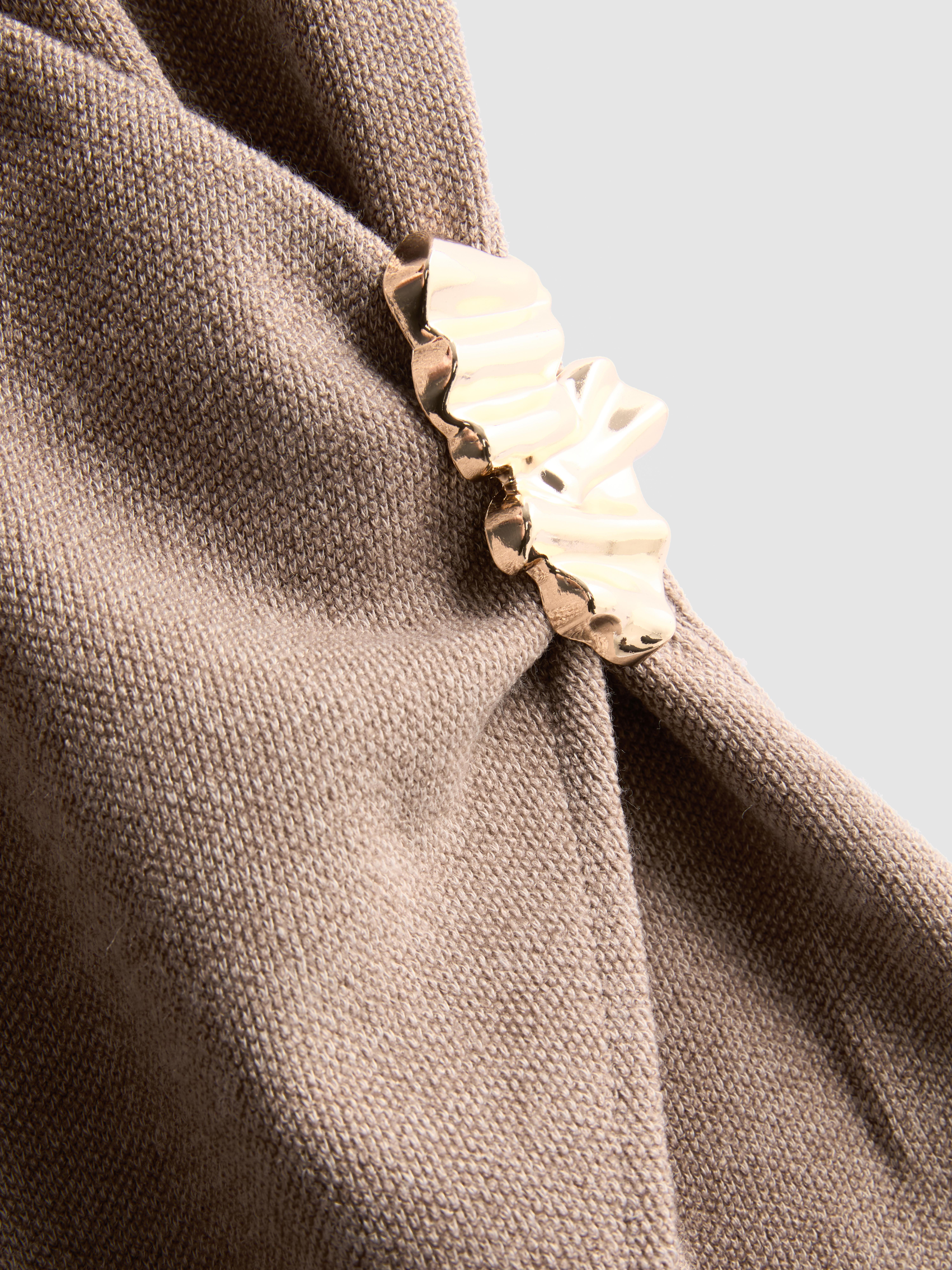Fitted V-Neck Hardware Top