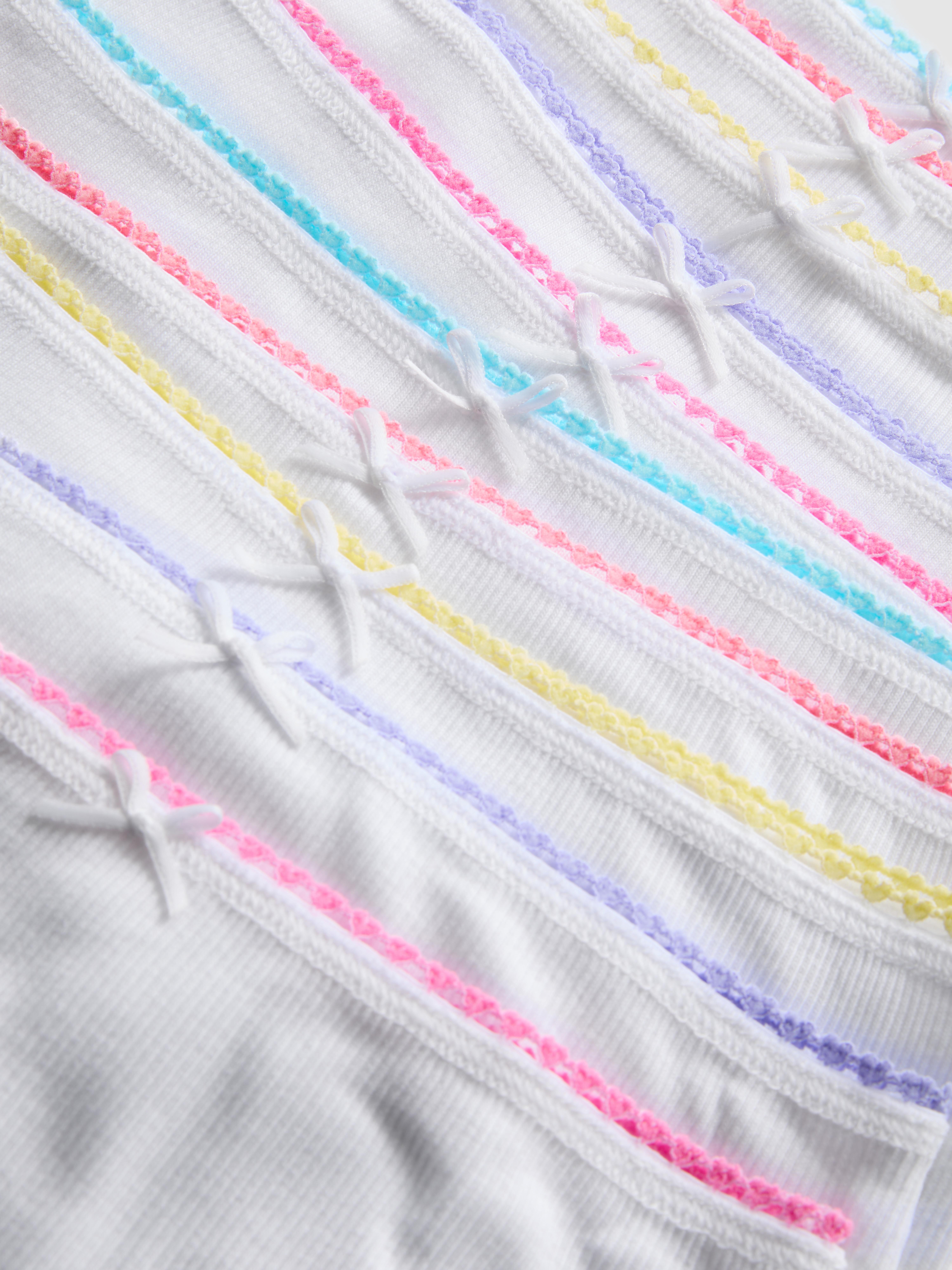 Girls Multi 1.5-14yrs | 10pk Ribbed Briefs