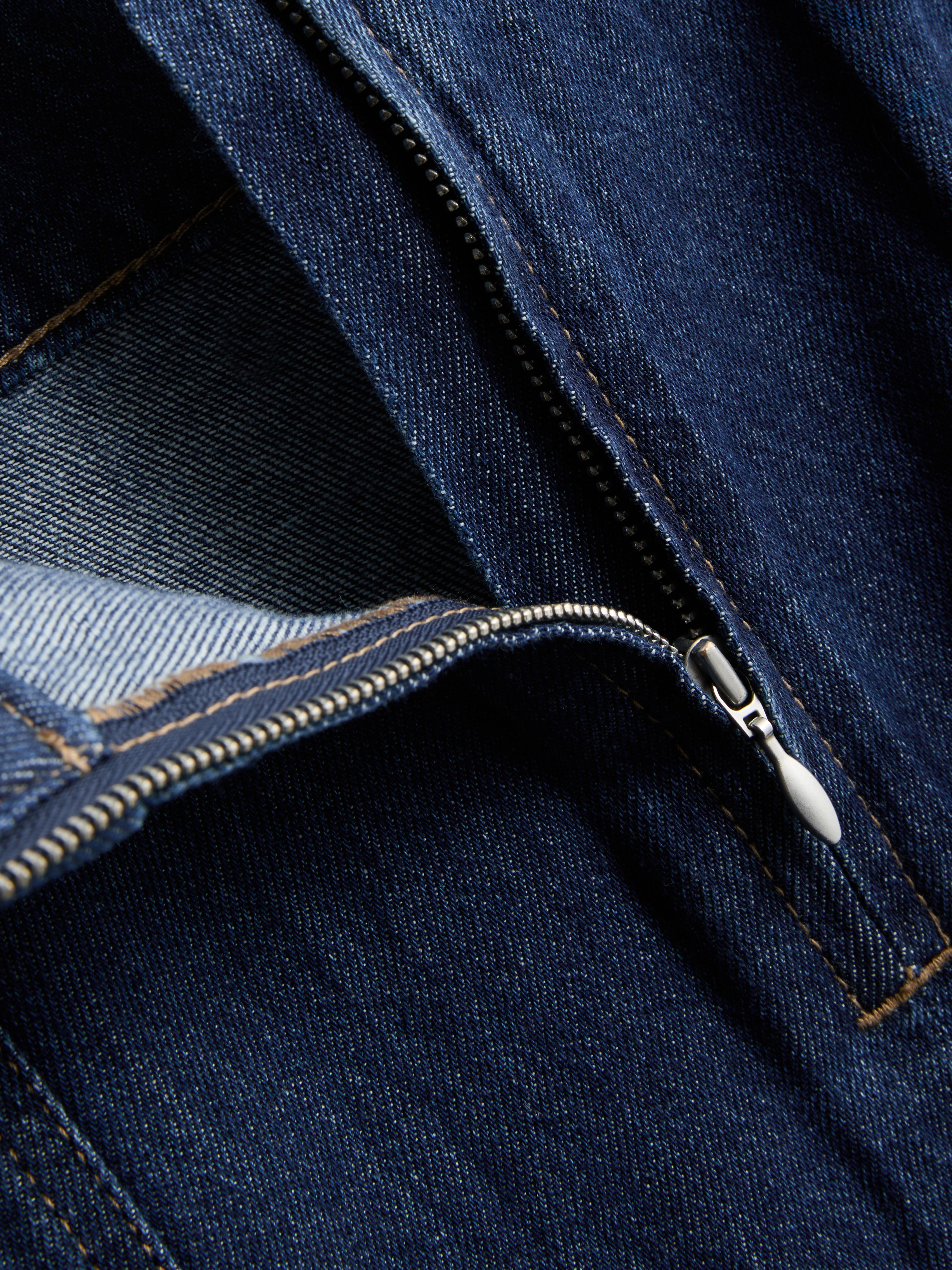 Cotton Denim Circle Midi Skirt