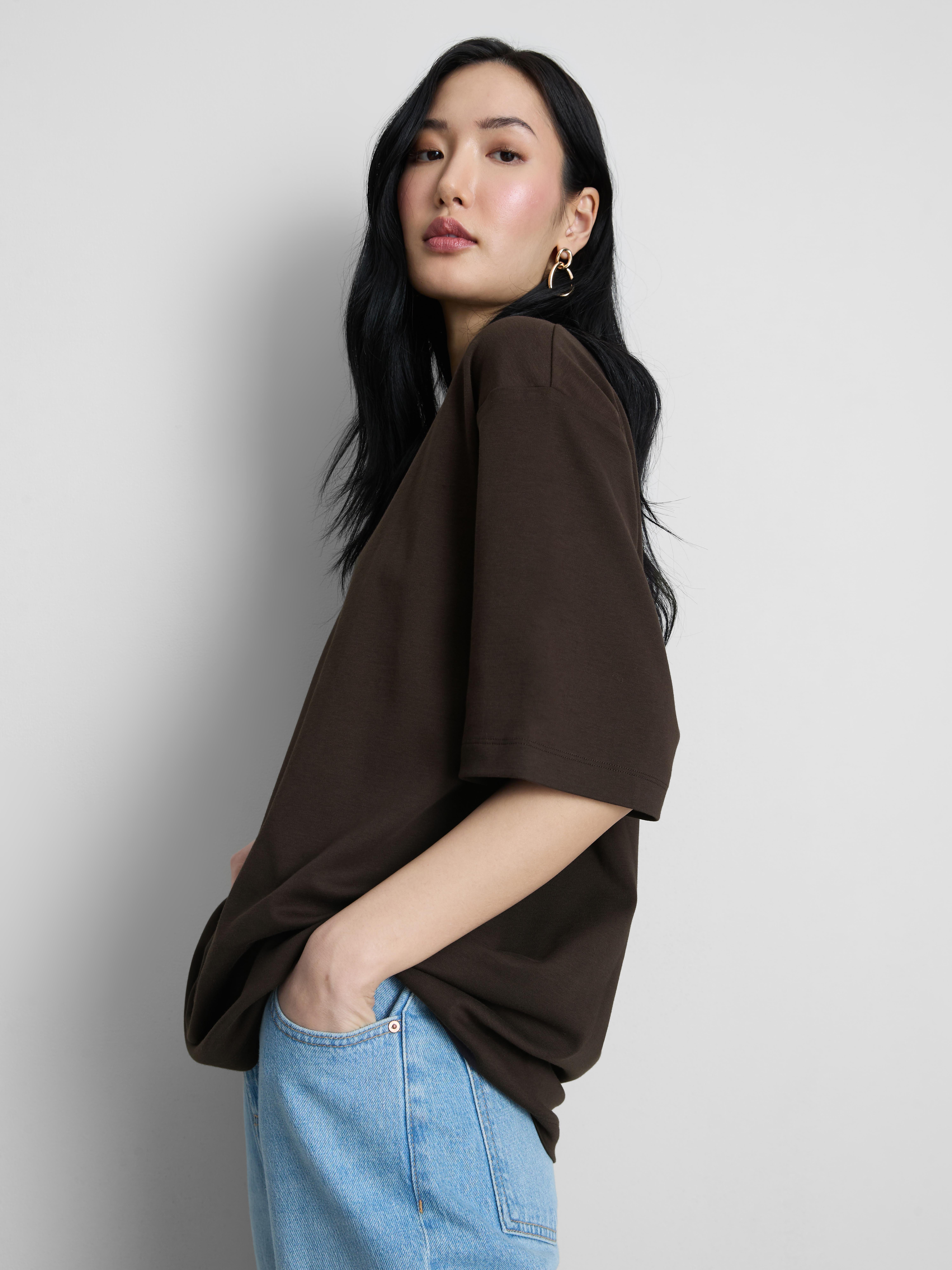 Essential-T-Shirt aus Baumwolle im Oversized-Look