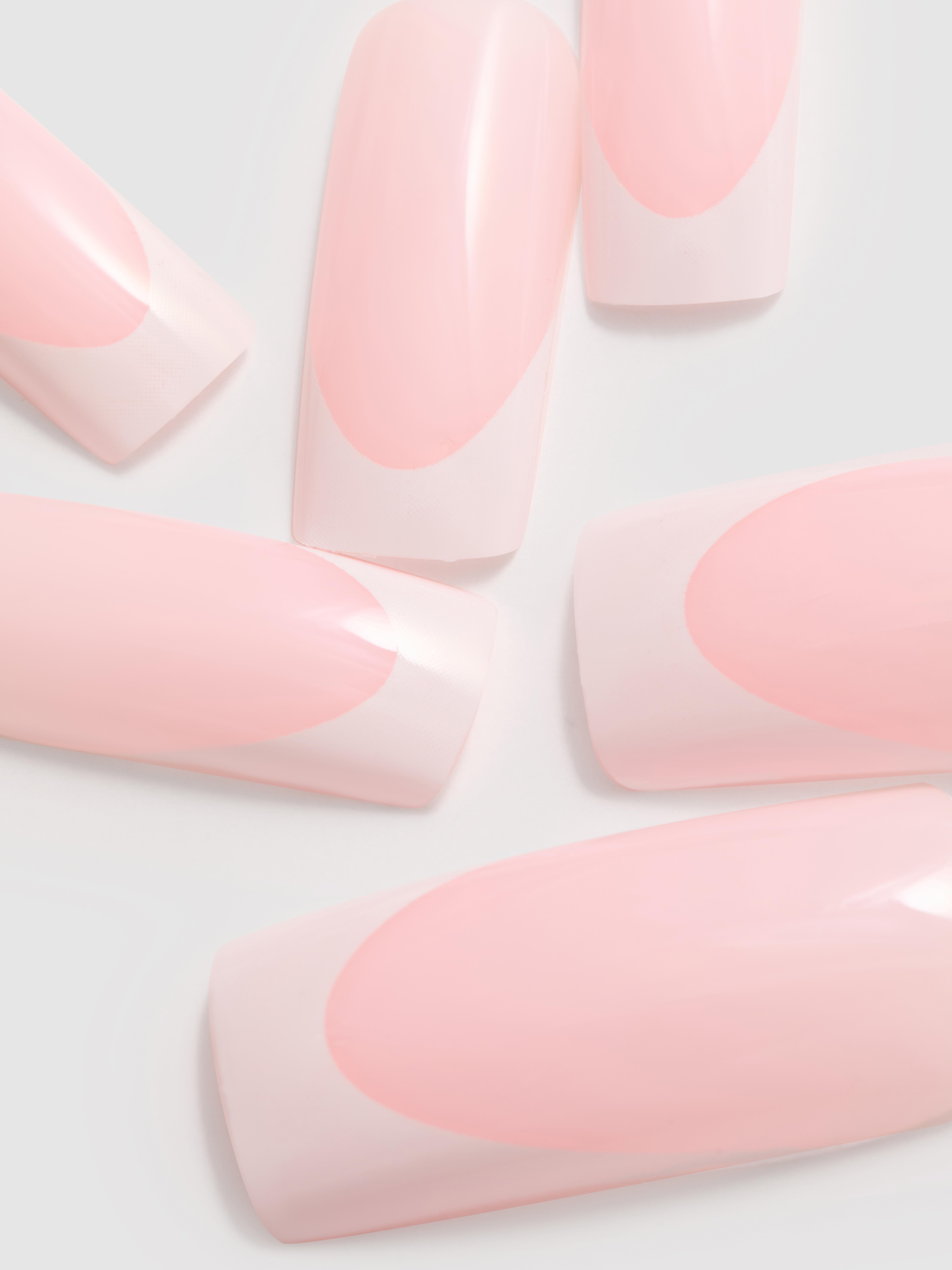 PS... Long French Tip Square False Nails