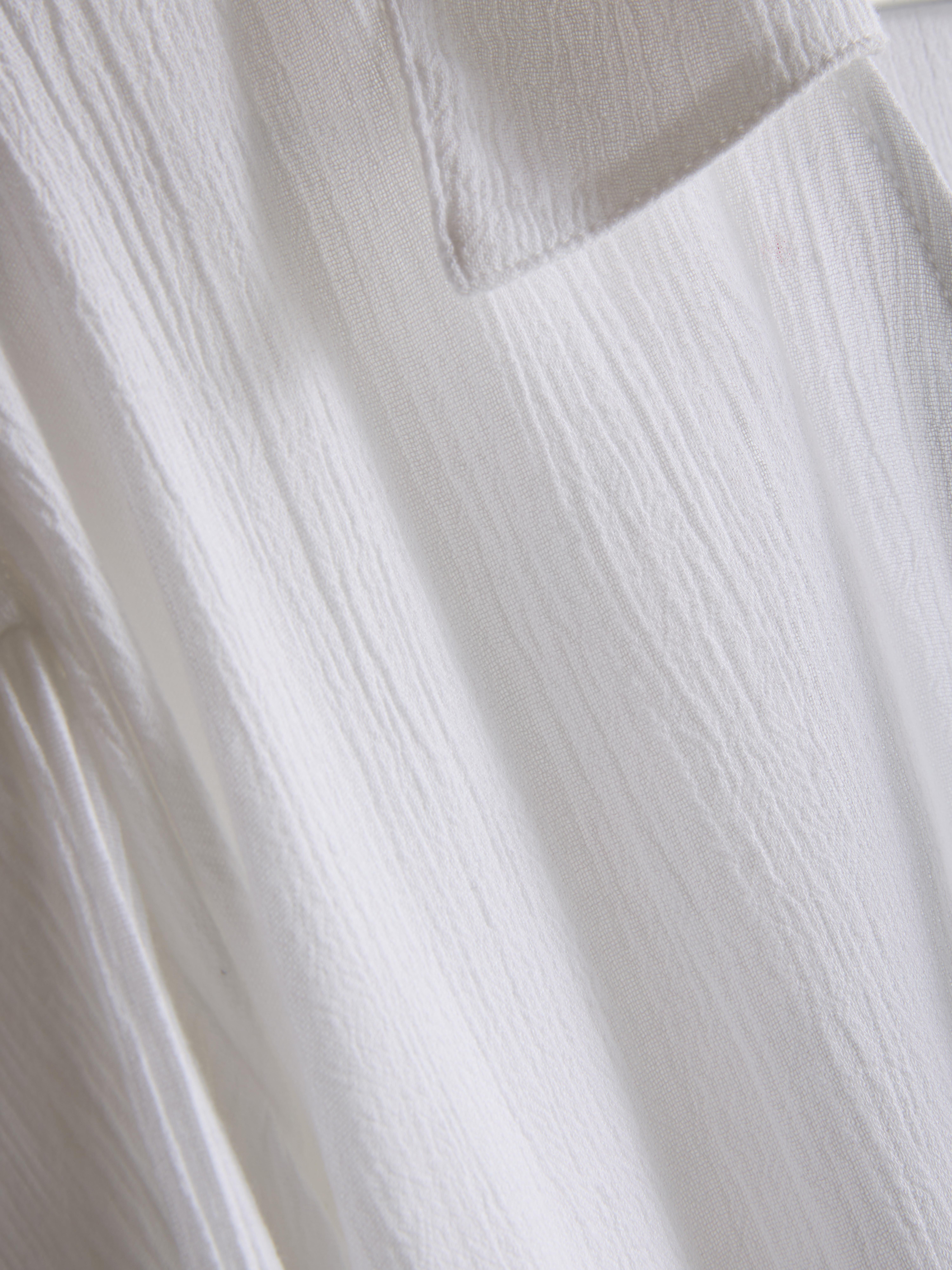 Women's White Tie-Front Beach Shirt