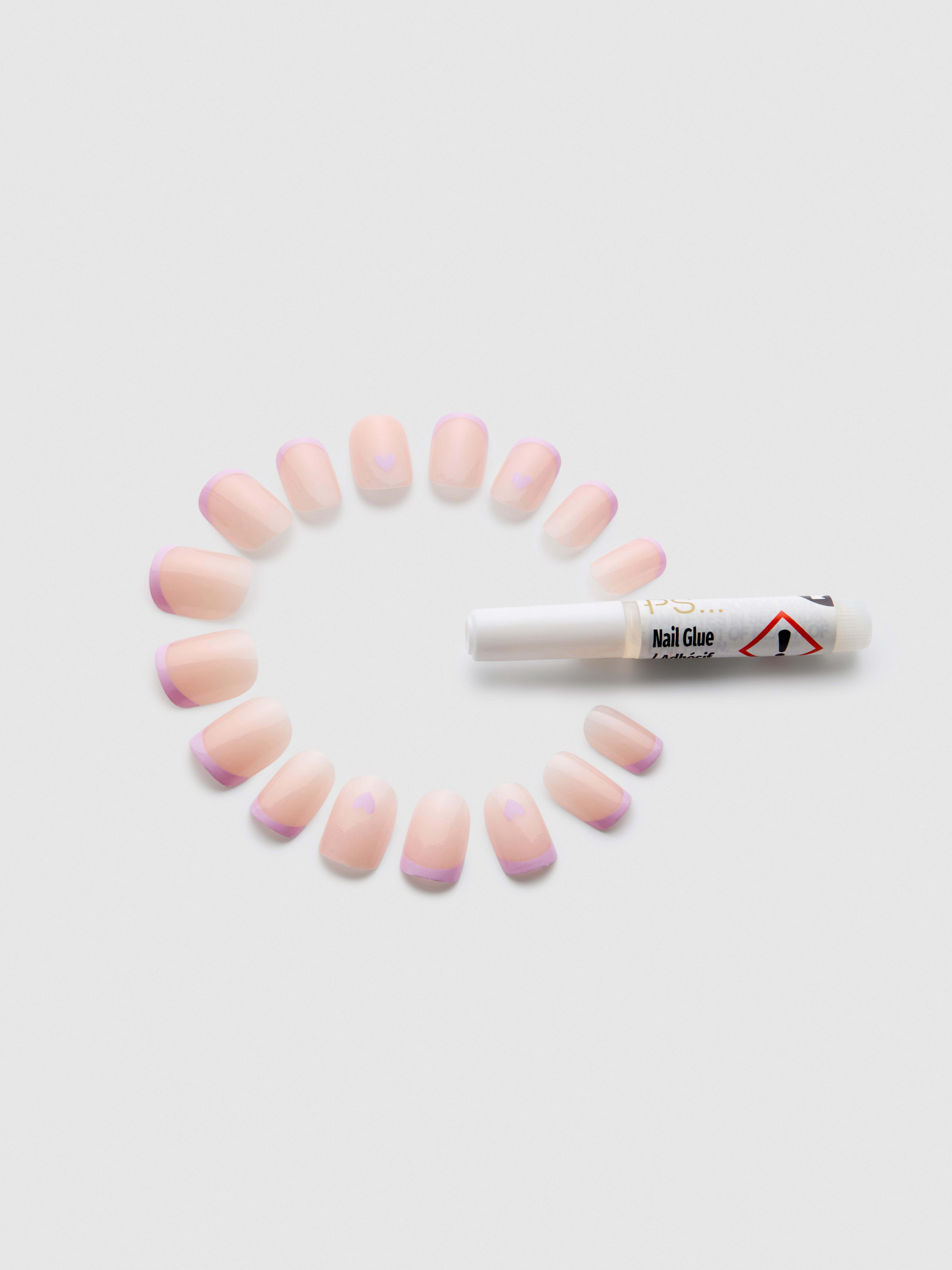 Faux ongles brillants carrés PS...