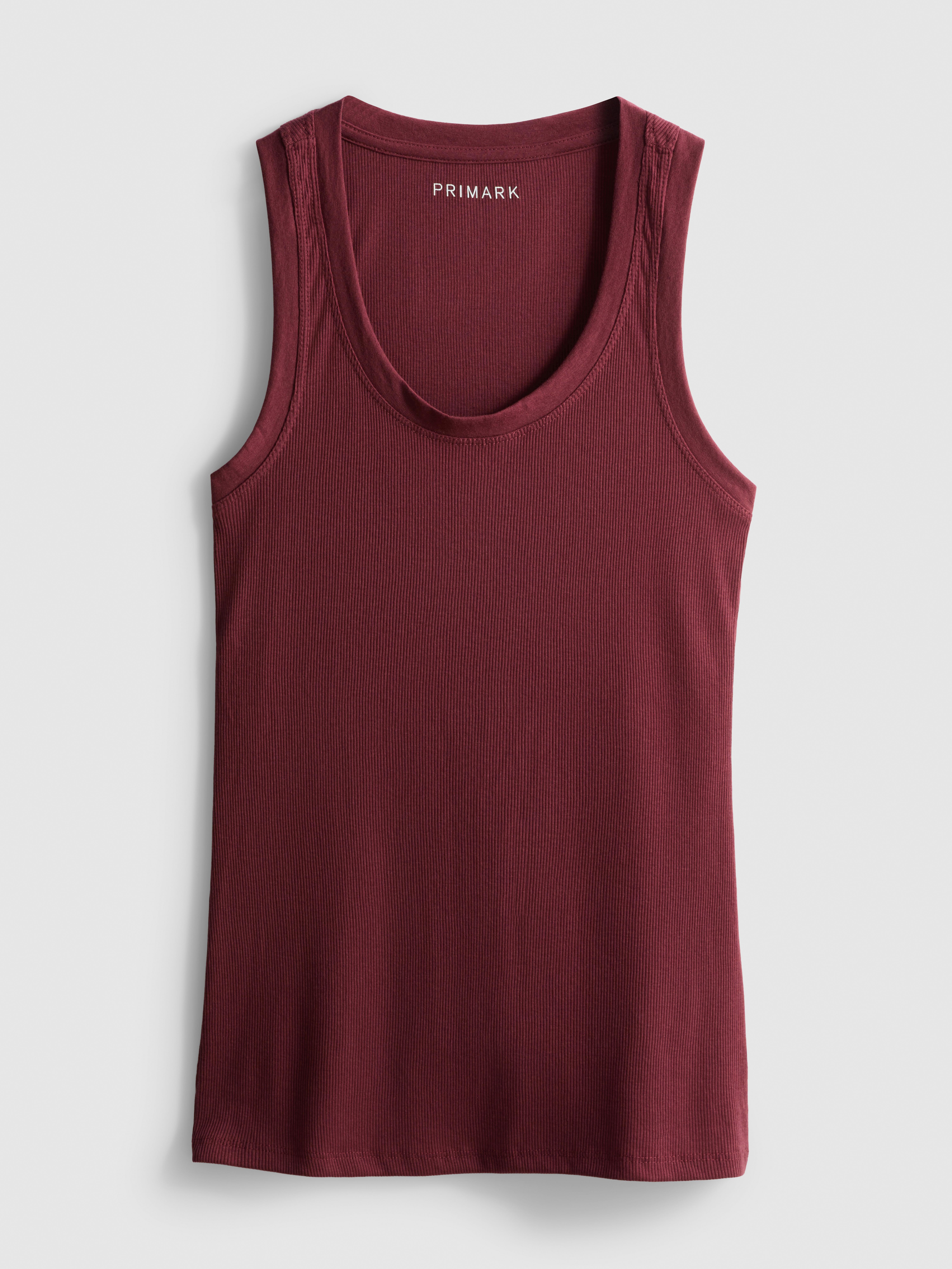 Ribbed Scoop Neck Tank Top