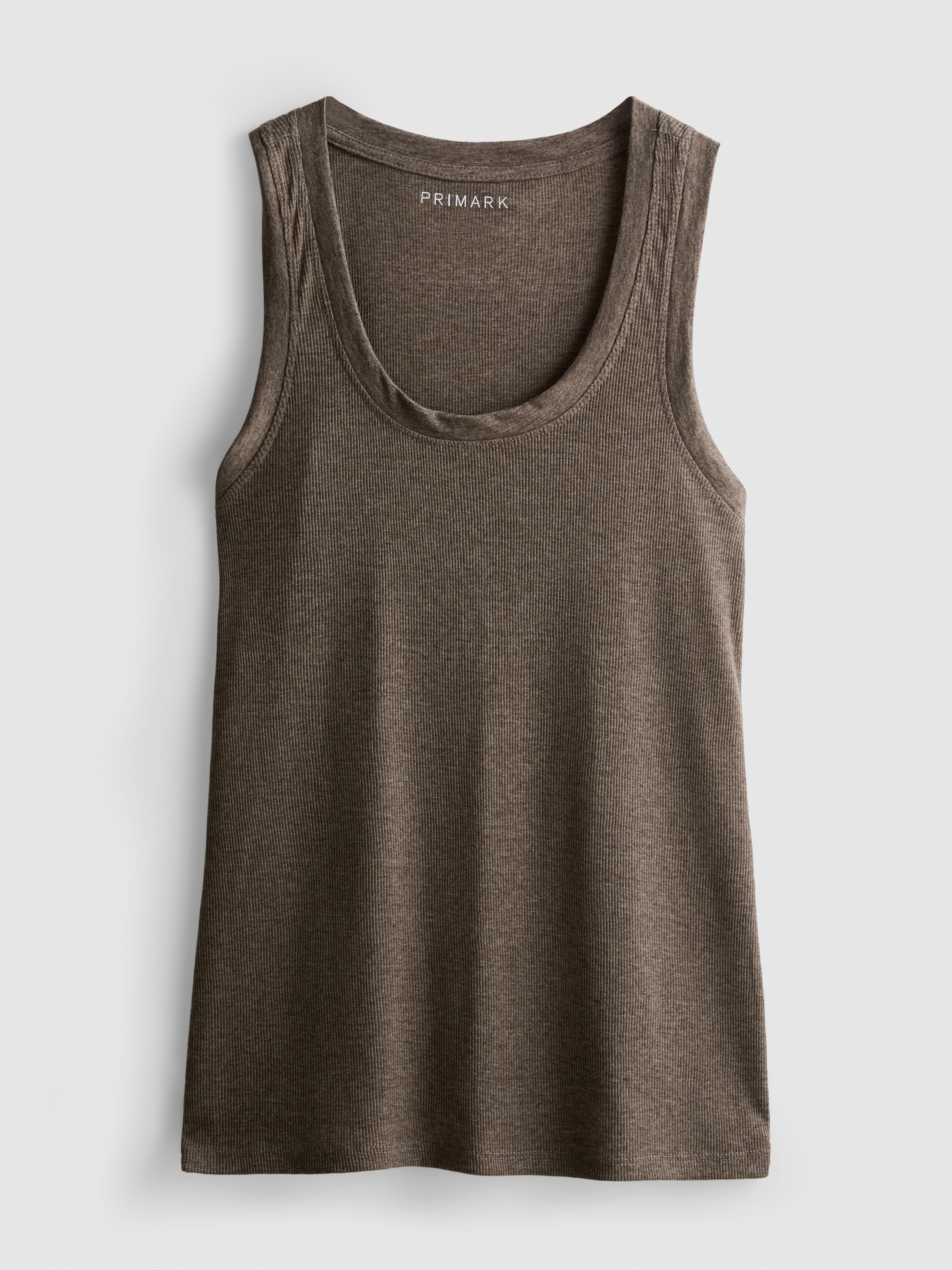 Ribbed Scoop Neck Tank Top