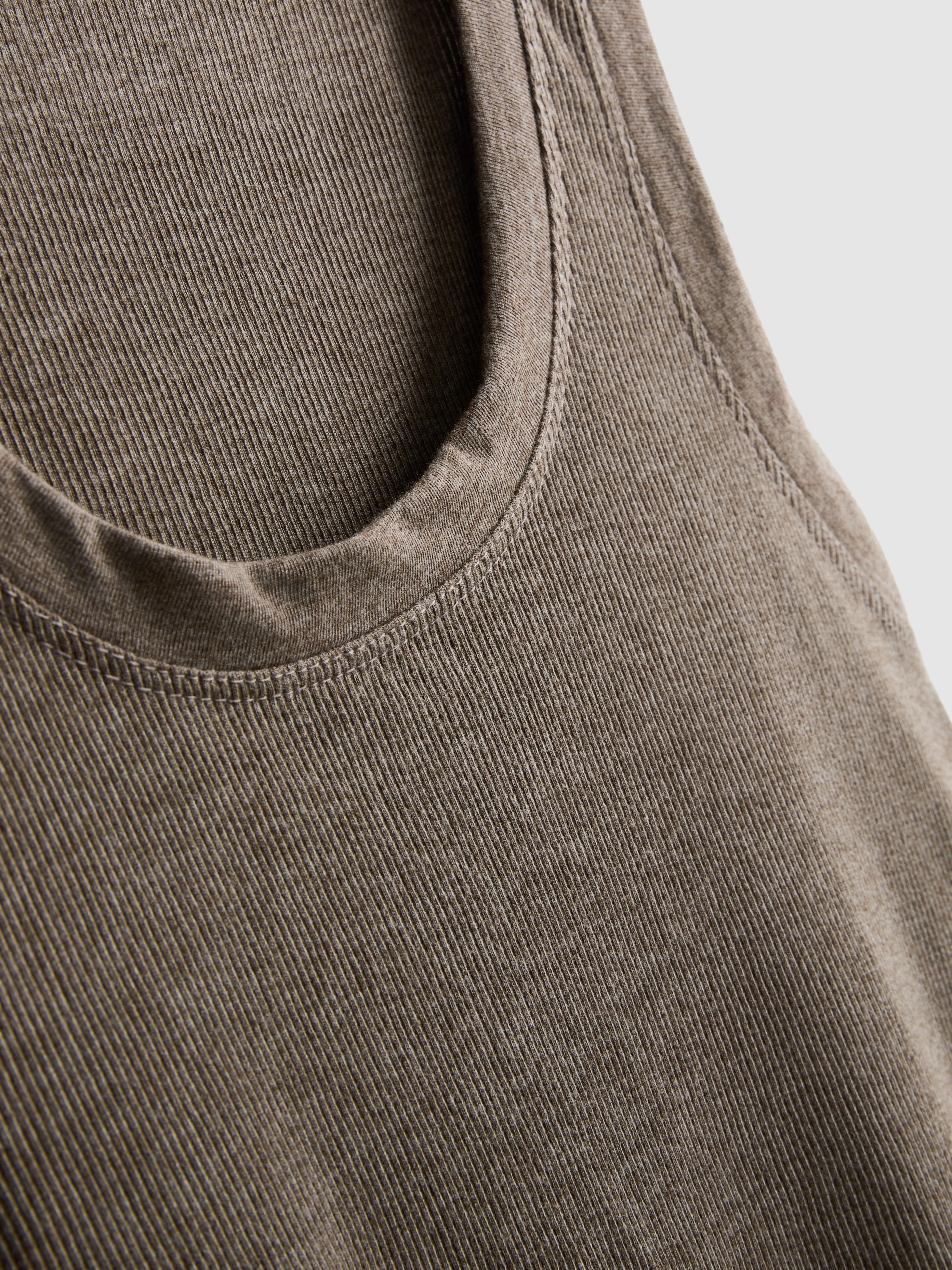 Ribbed Scoop Neck Tank Top
