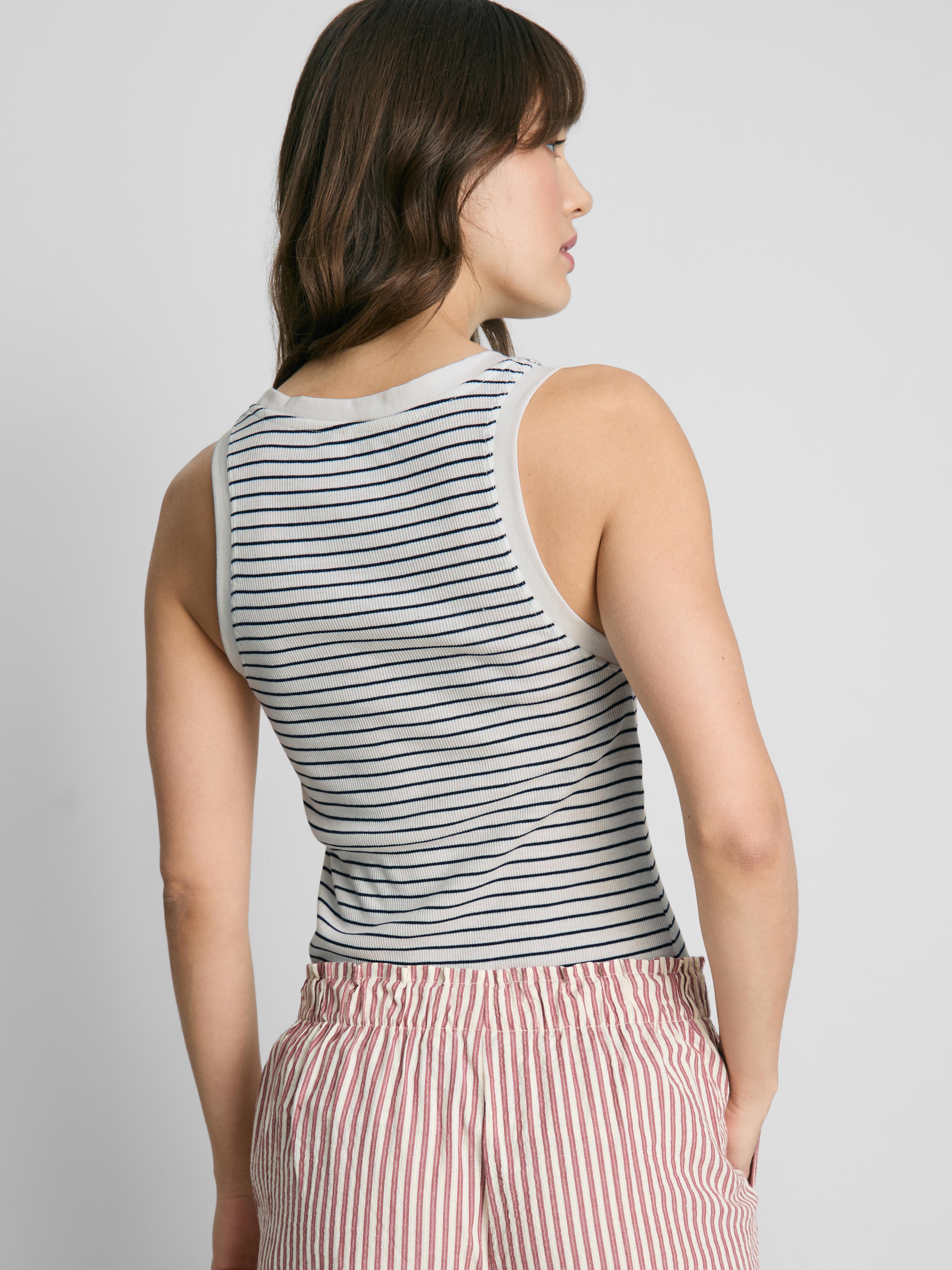 Ribbed Striped Tank Top