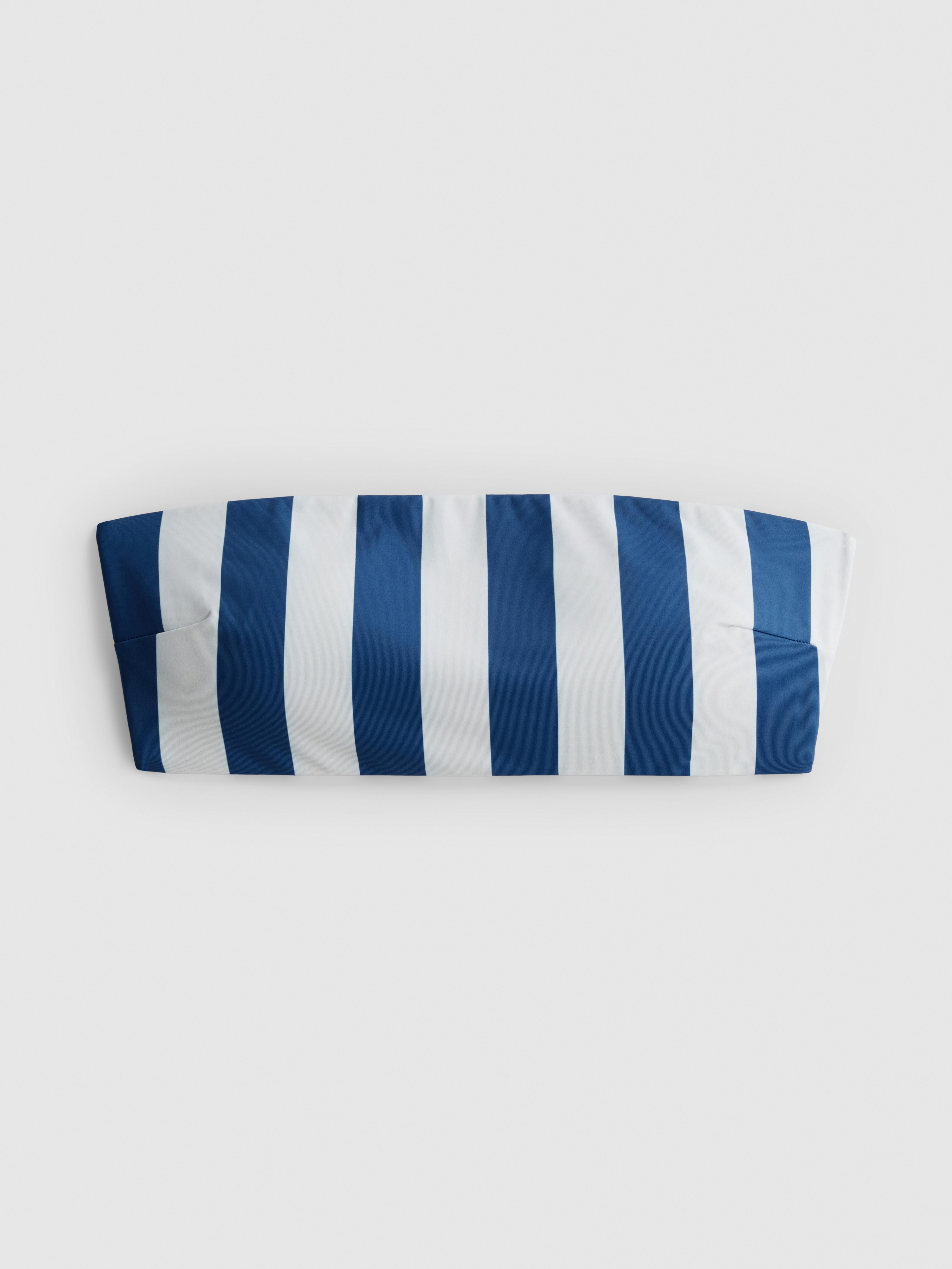 Bikinový top bandeau s potiskem