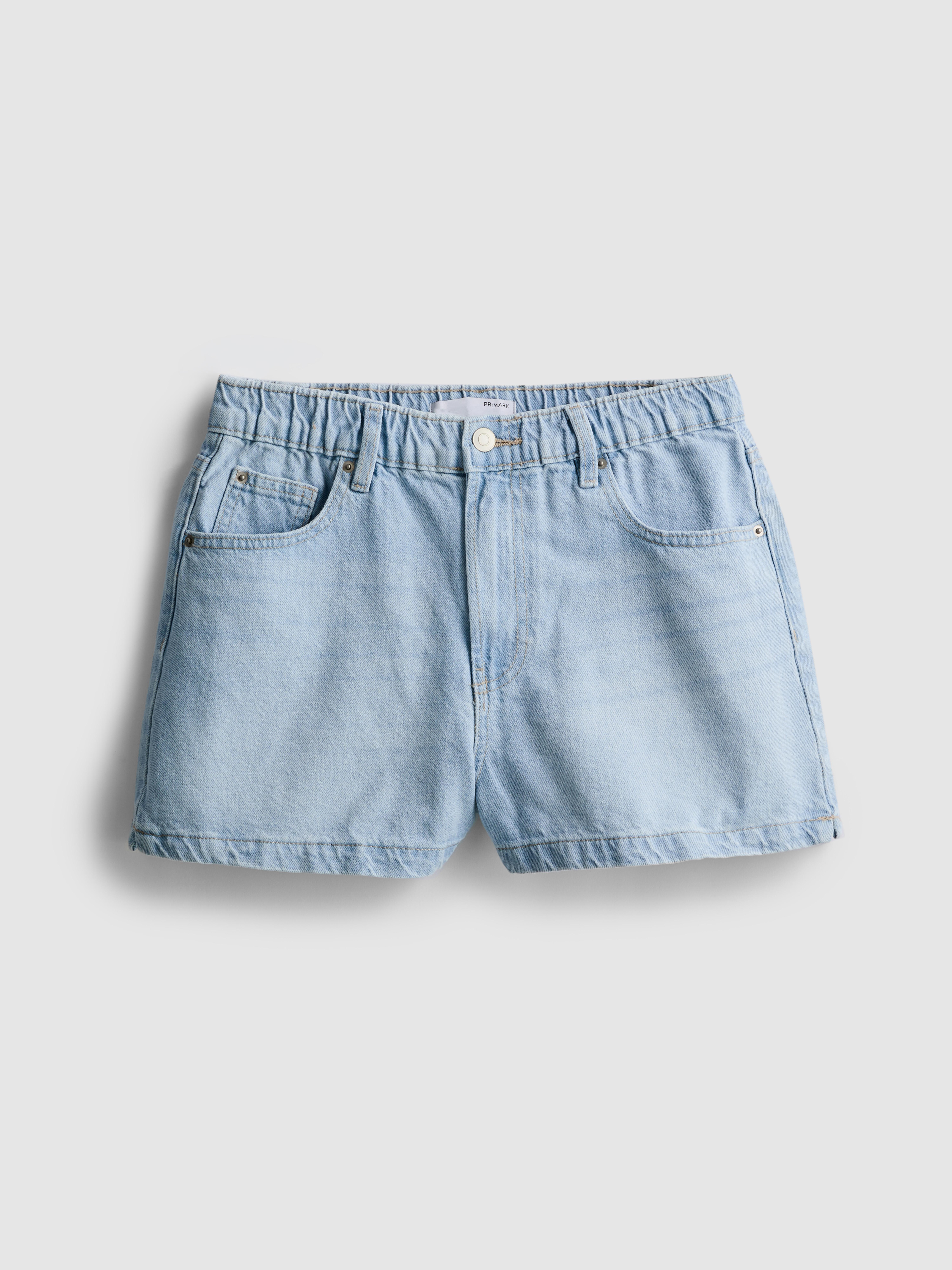 Cotton Denim A-Line Shorts
