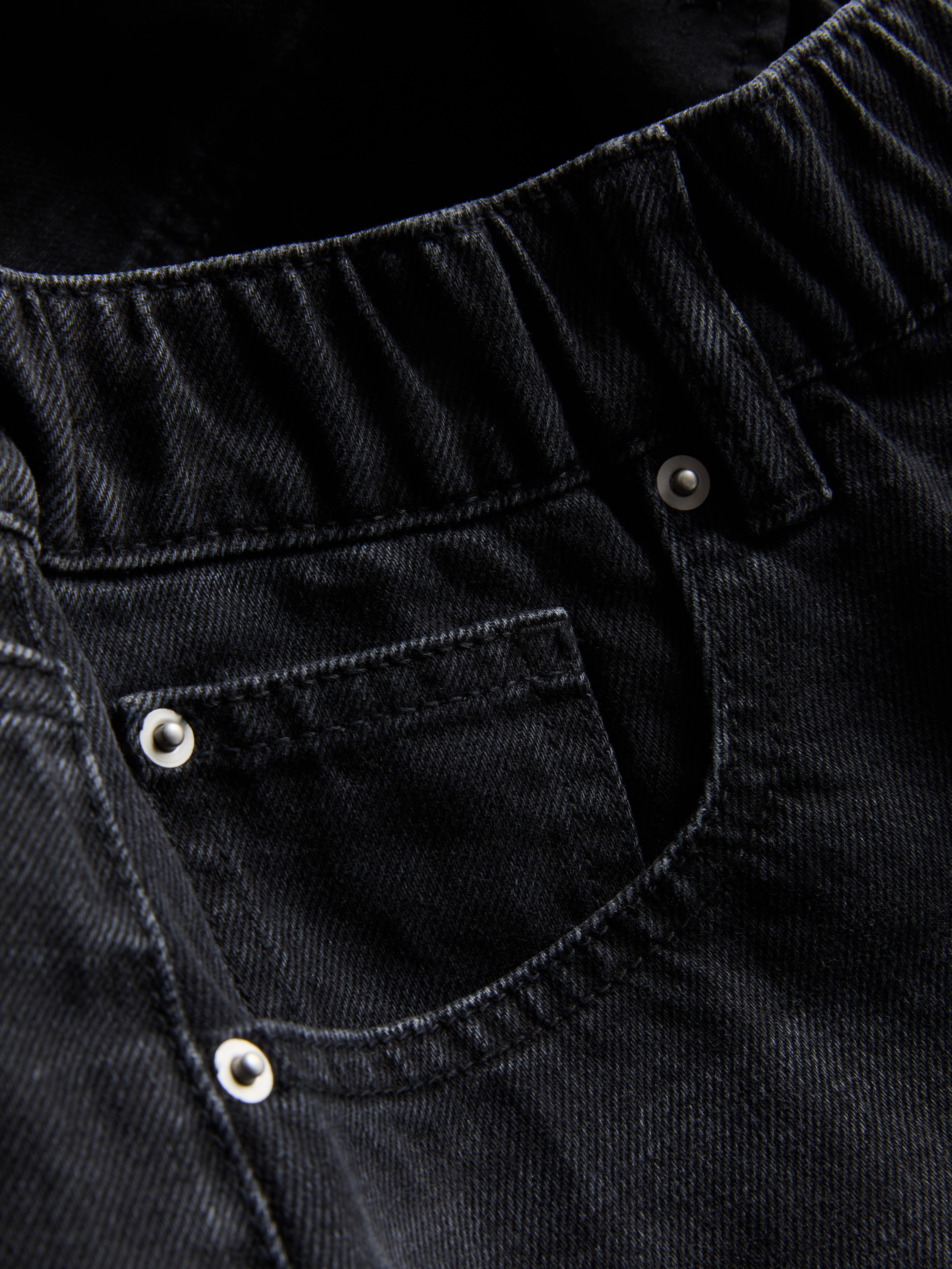 Bawełniane trapezowe szorty jeansowe