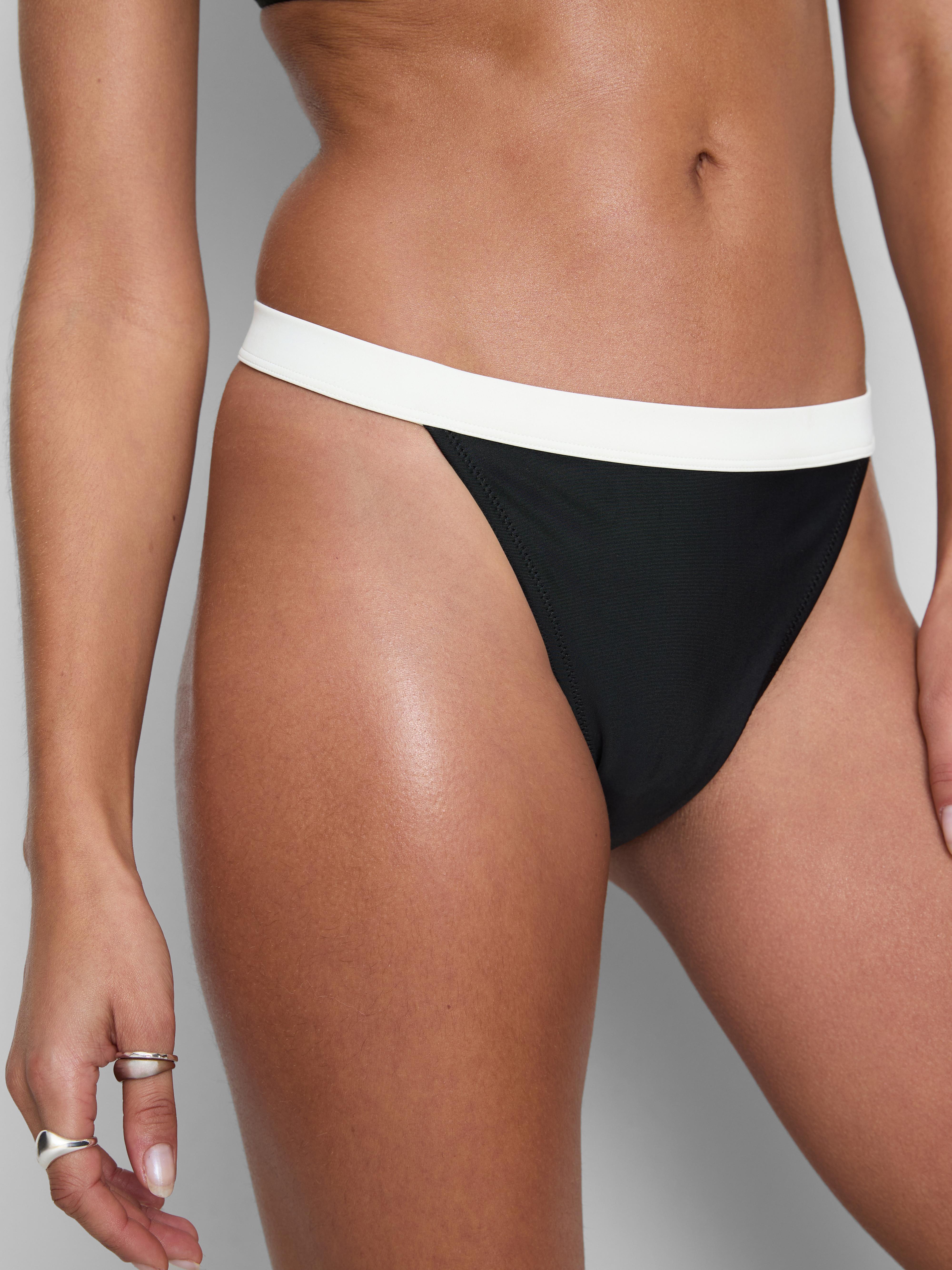 Bikinibroekje met contrasterende bandjes