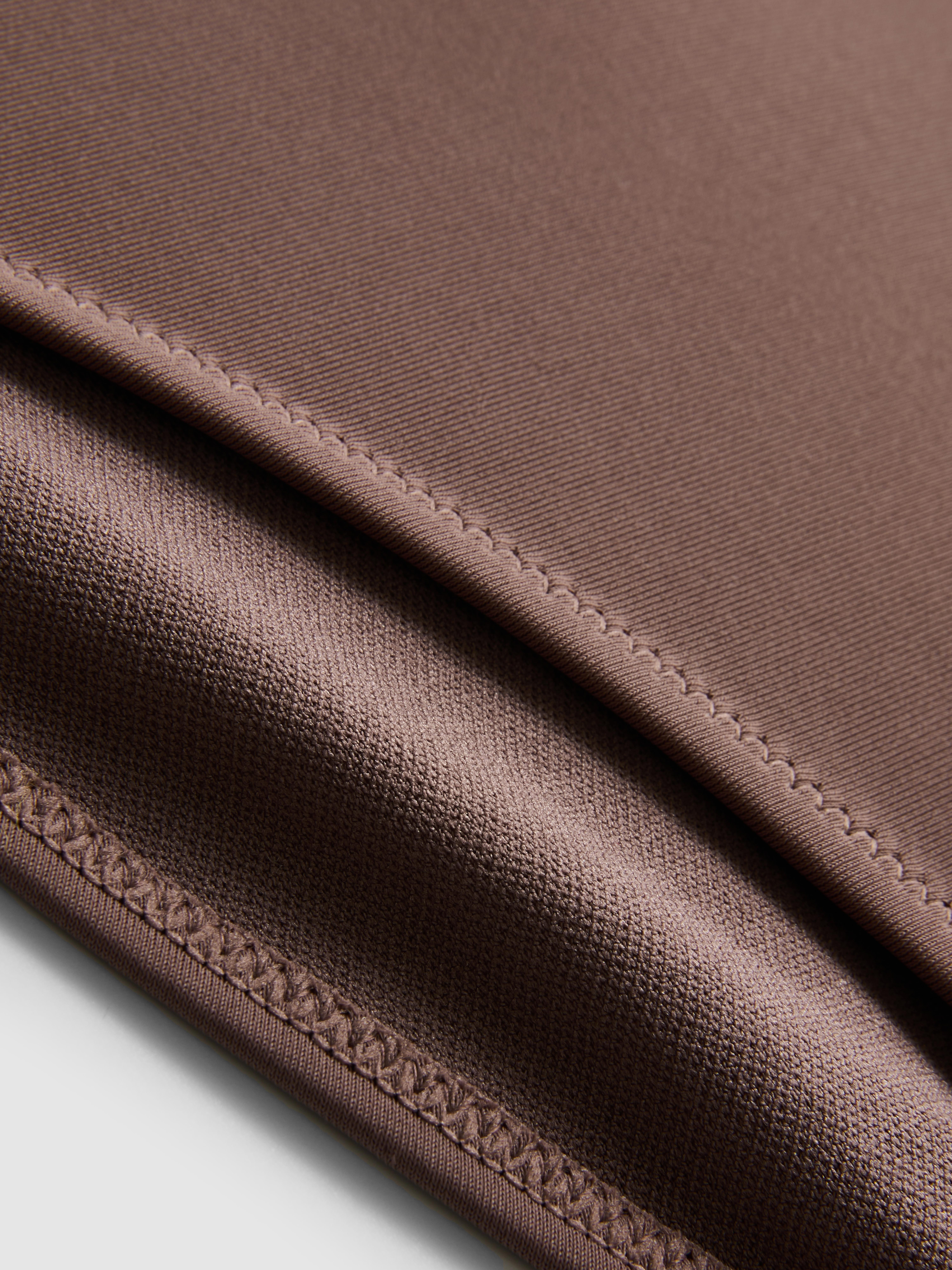 Women's White/Taupe Contrast Band Bikini Bottoms