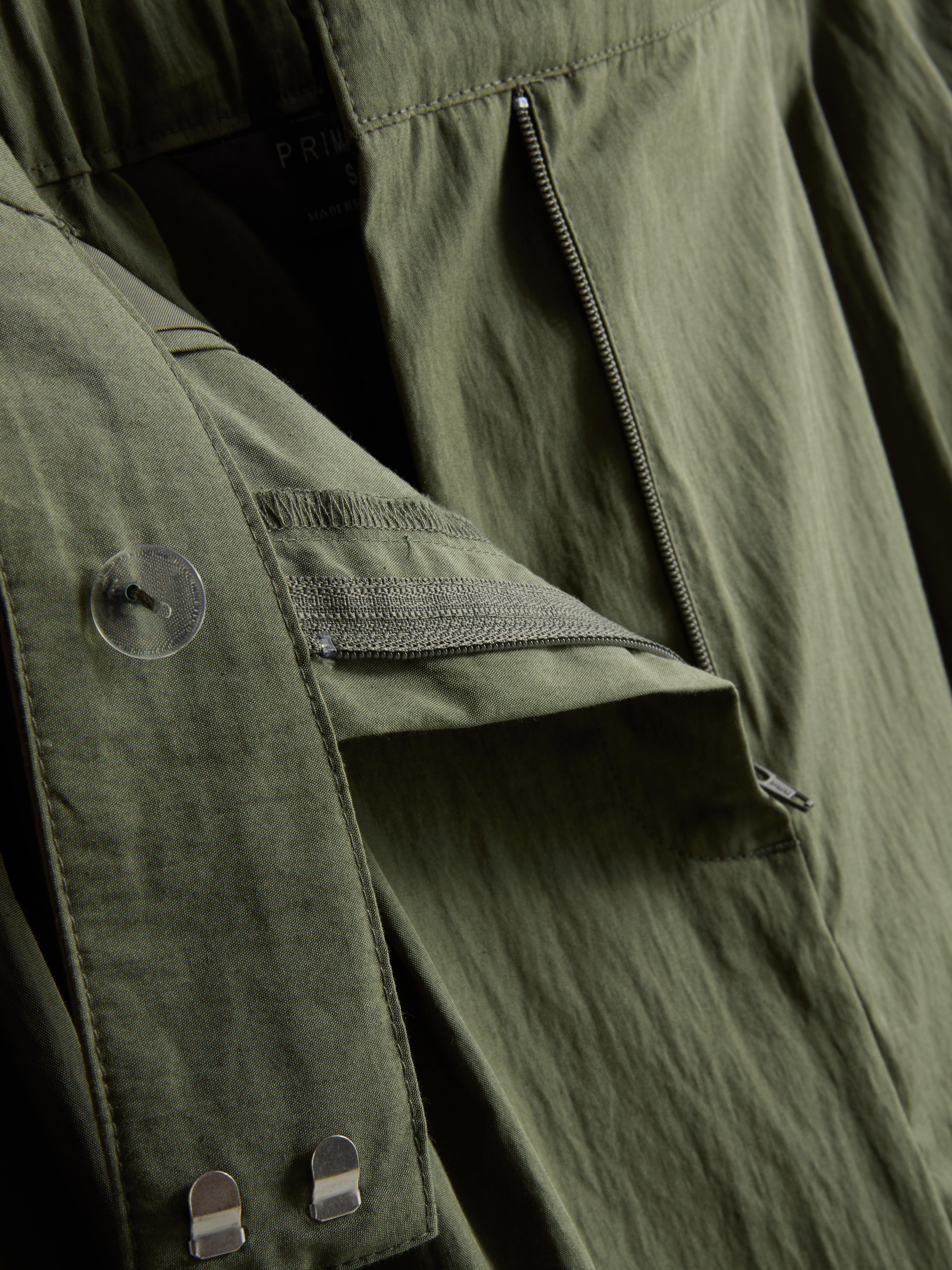 High-Waisted Textured Pleated Pants